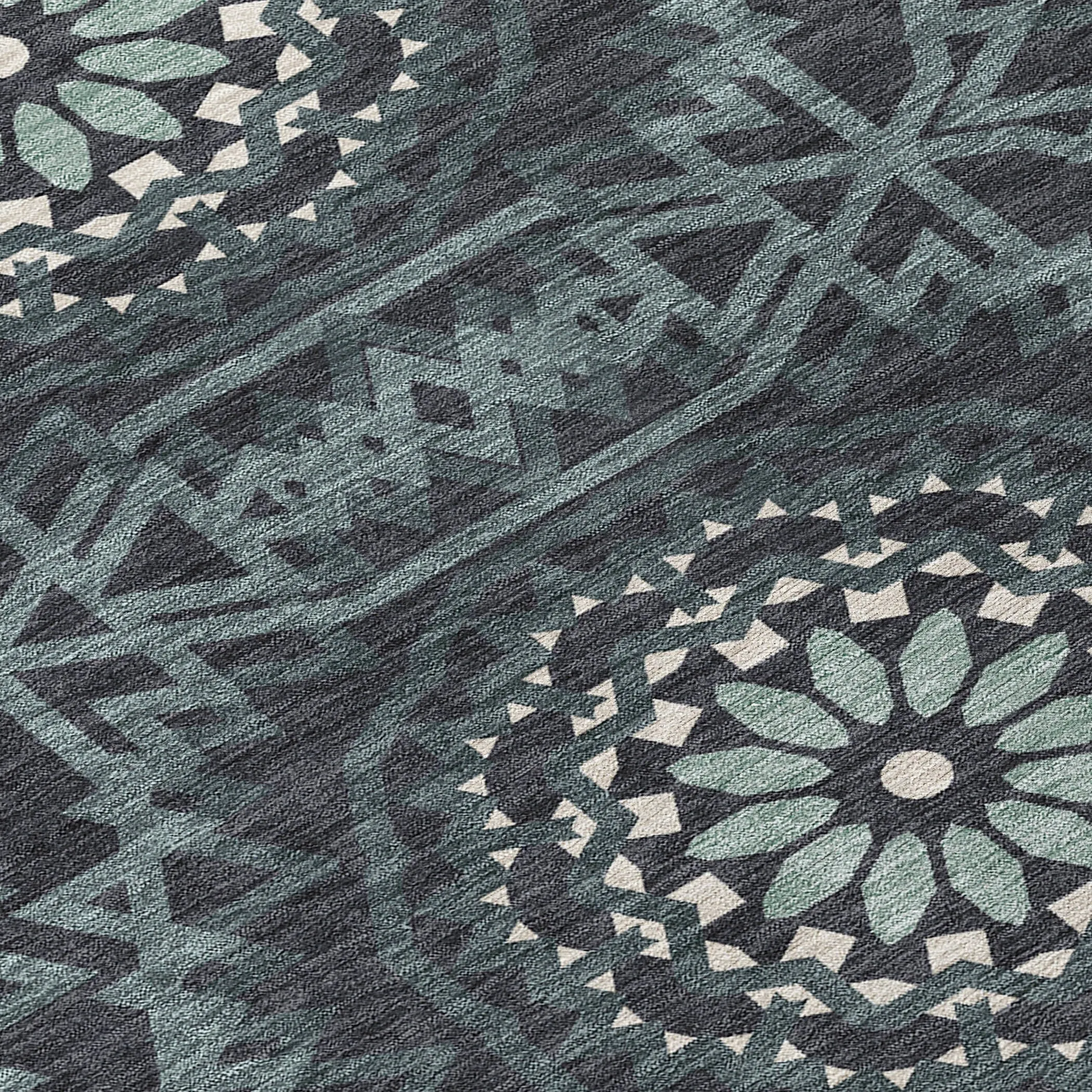 Machine Washable Indoor/ Outdoor Chantille Moroccan Boho Rug