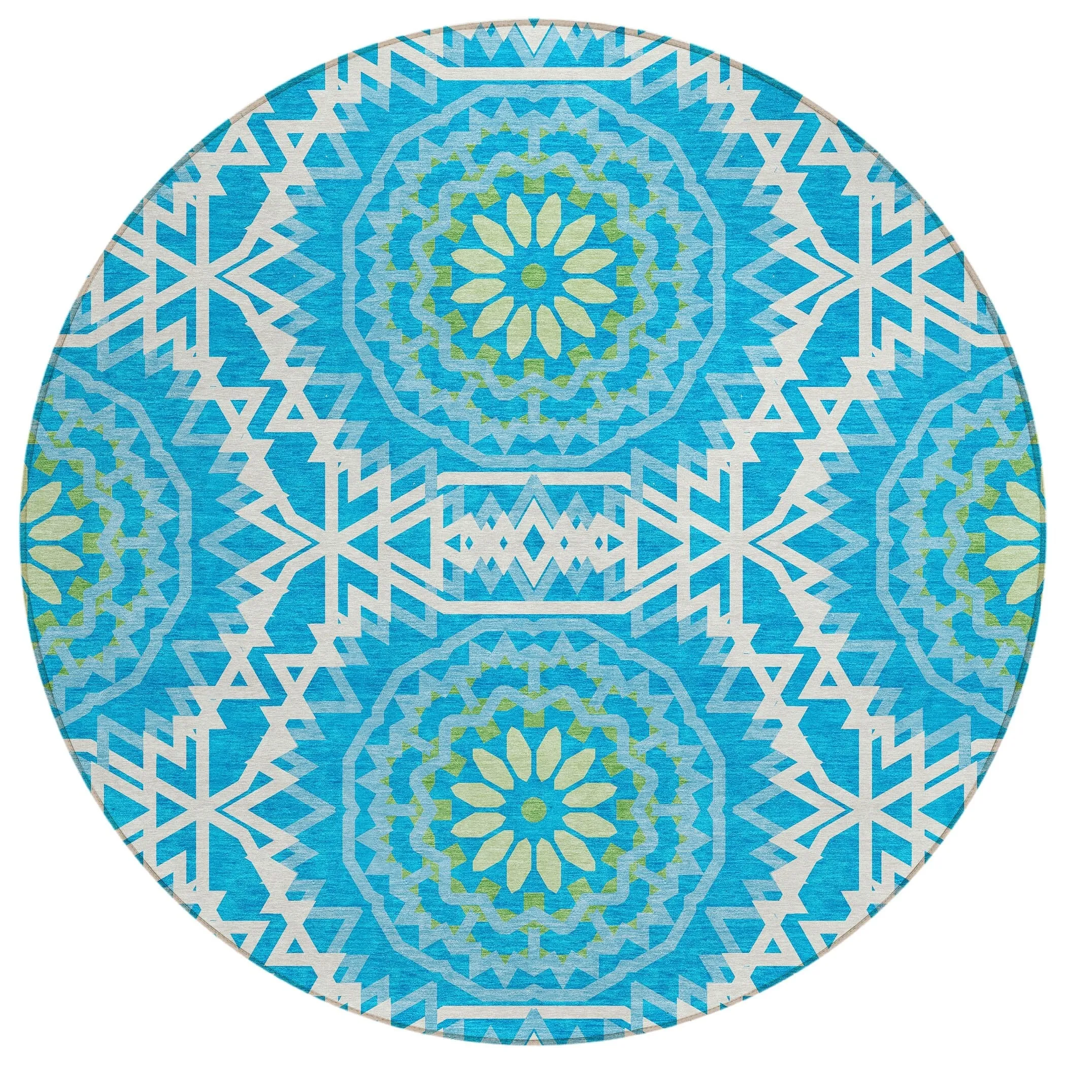 Machine Washable Indoor/ Outdoor Chantille Moroccan Boho Rug