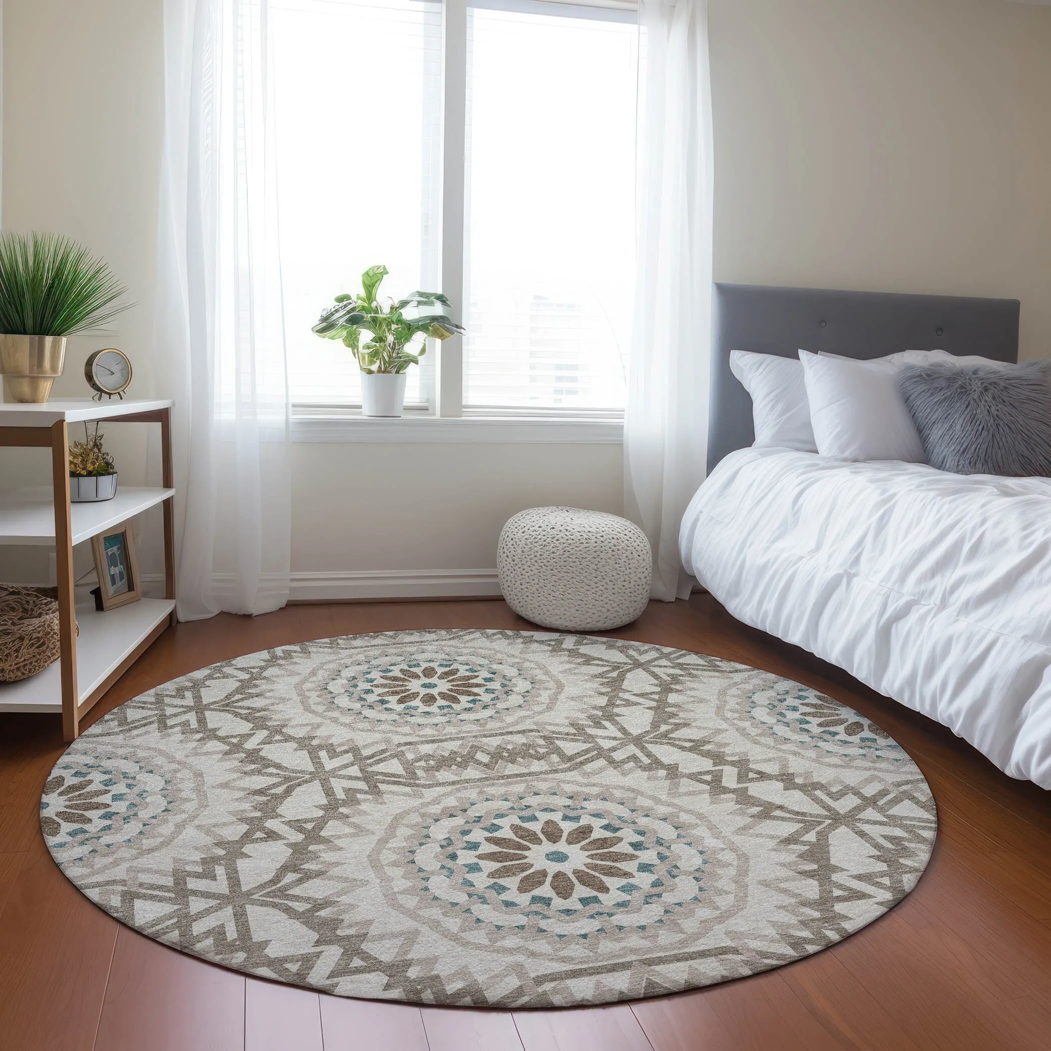 Machine Washable Indoor/ Outdoor Chantille Moroccan Boho Rug