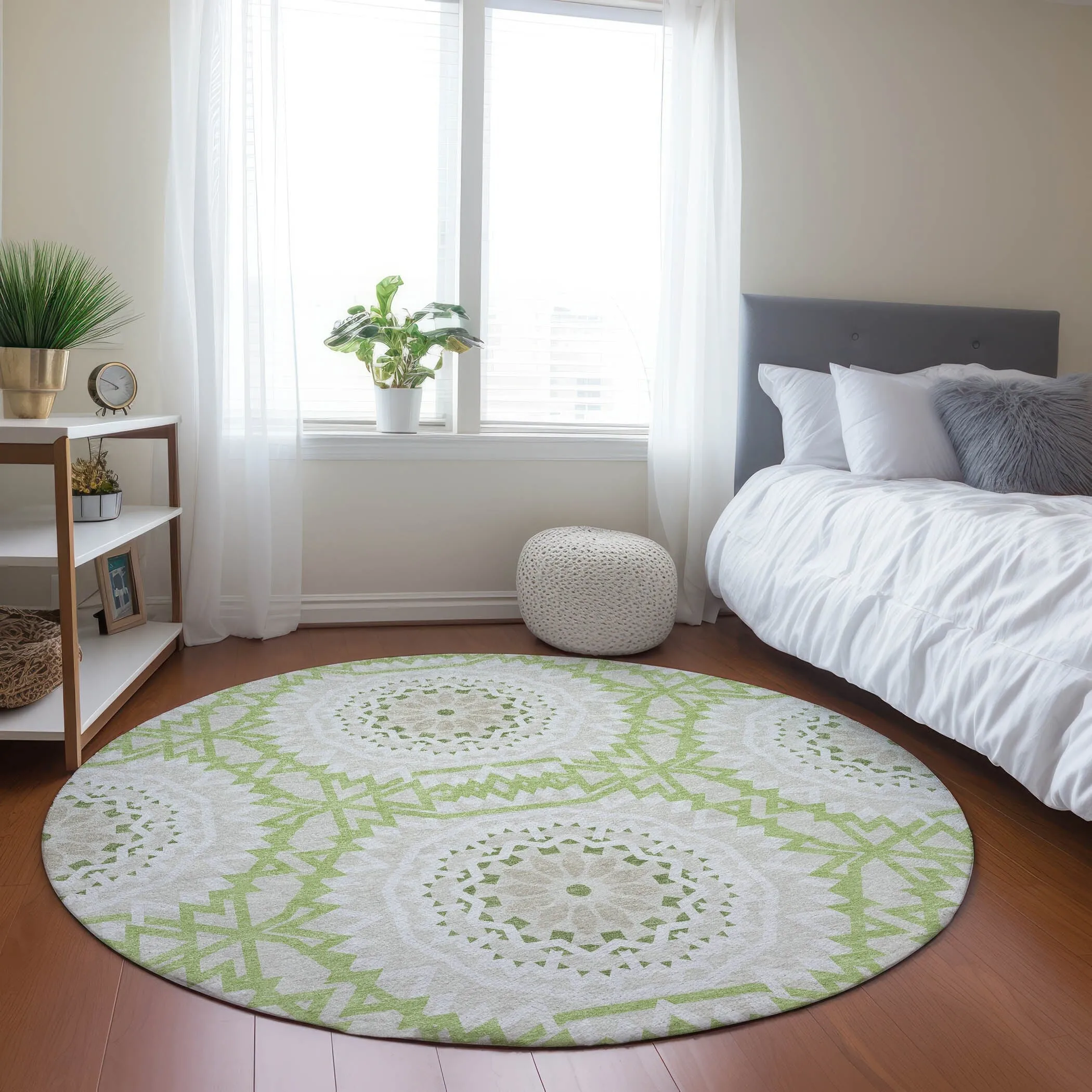 Machine Washable Indoor/ Outdoor Chantille Moroccan Boho Rug