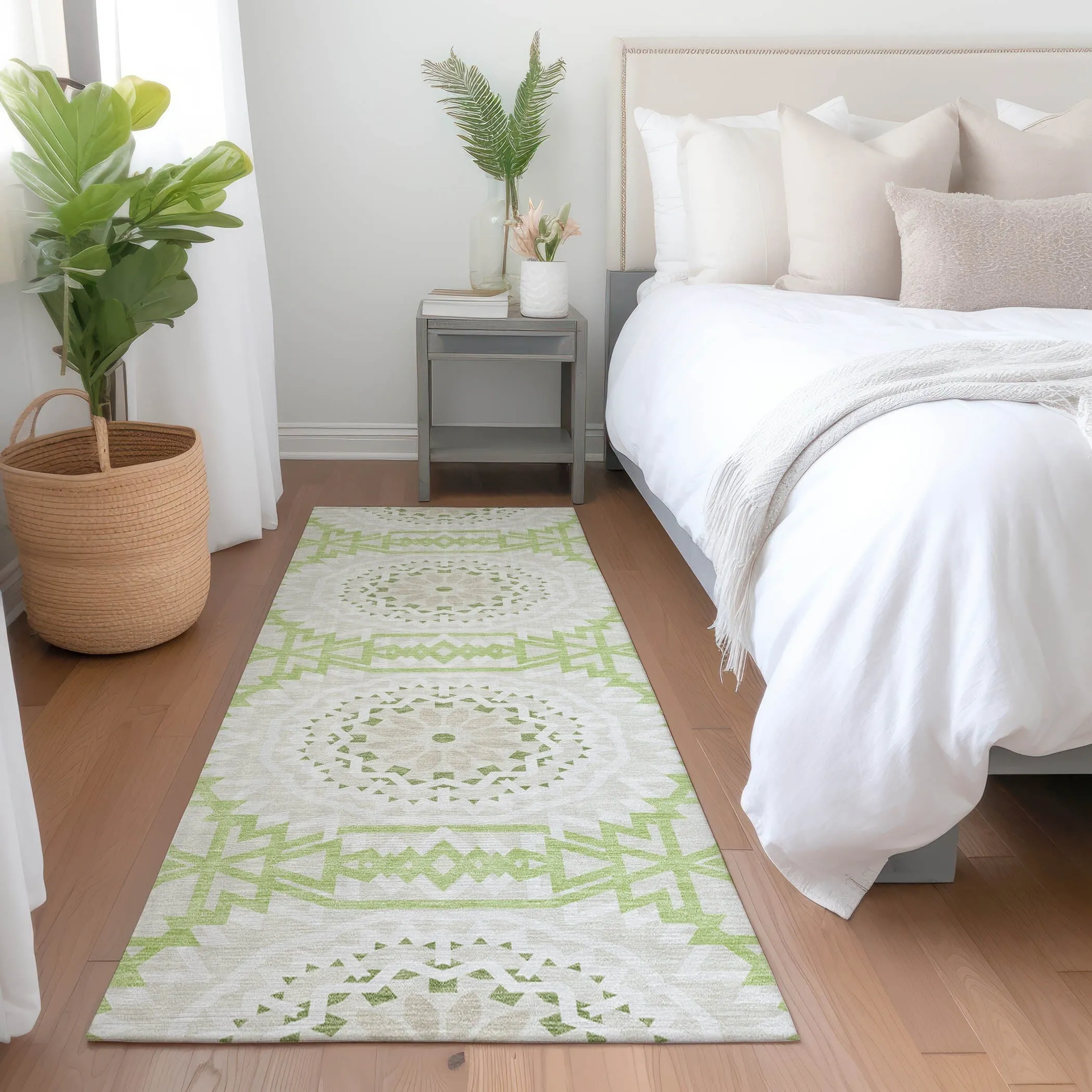 Machine Washable Indoor/ Outdoor Chantille Moroccan Boho Rug