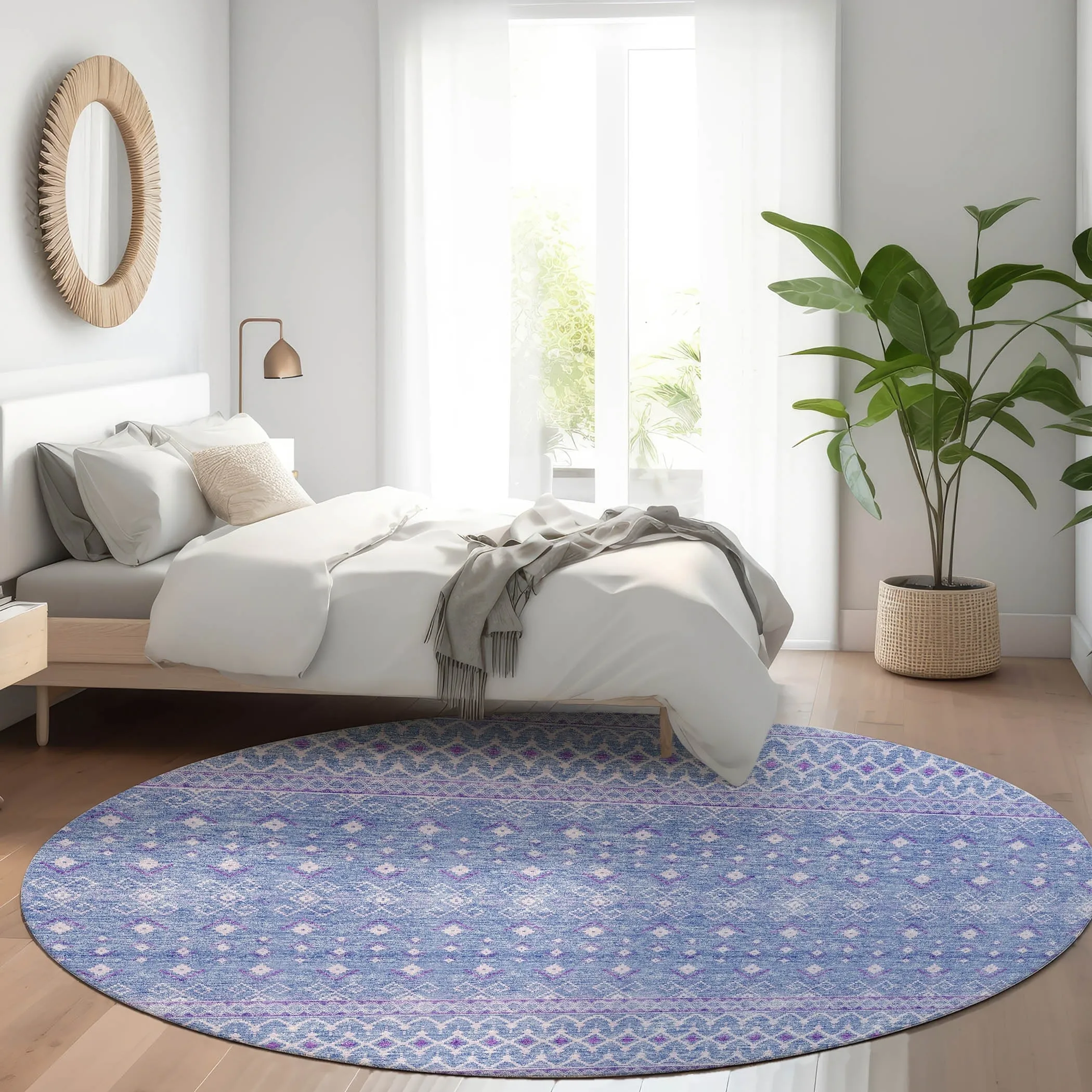 Machine Washable Indoor/ Outdoor Chantille Morrocan Boho Rug