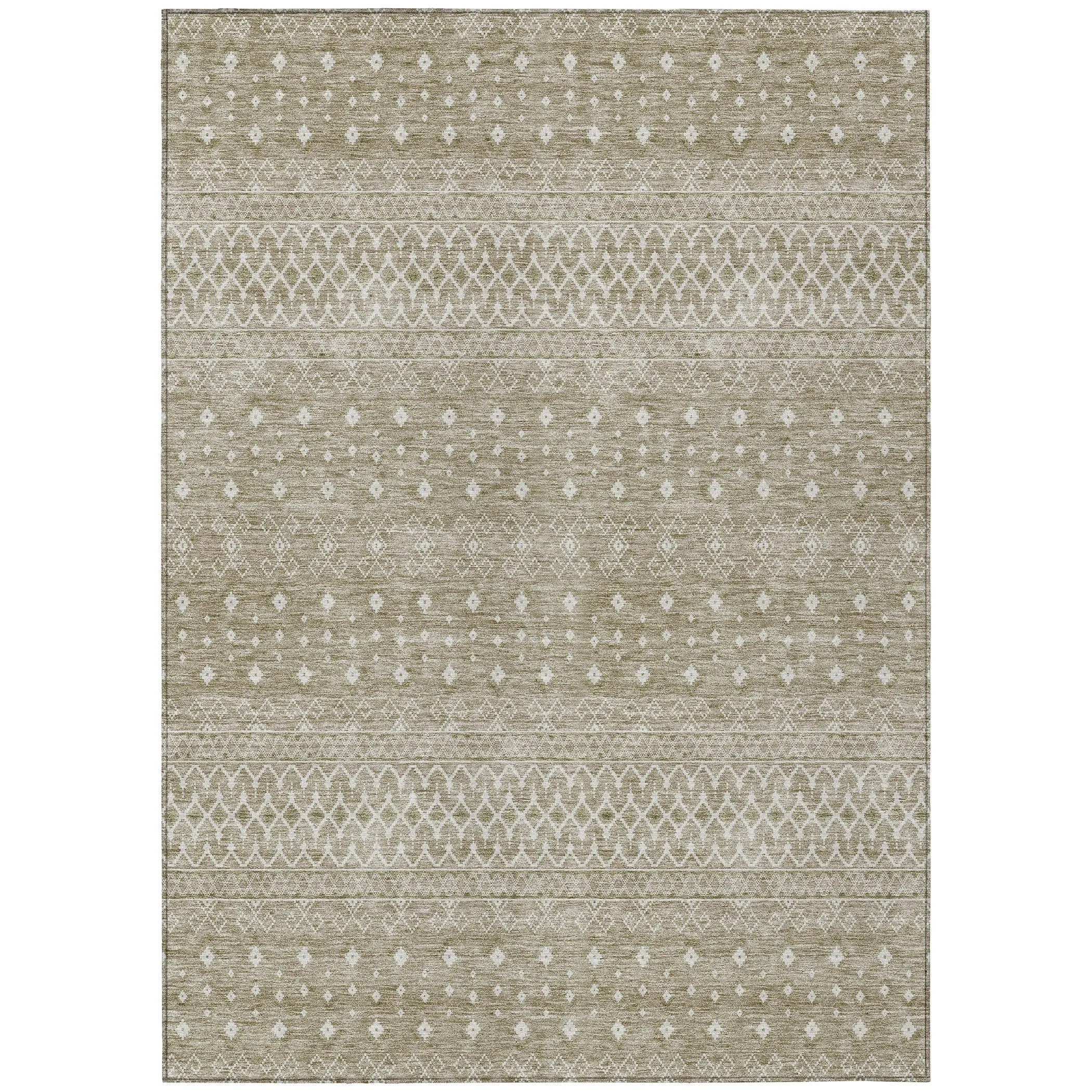 Machine Washable Indoor/ Outdoor Chantille Morrocan Boho Rug