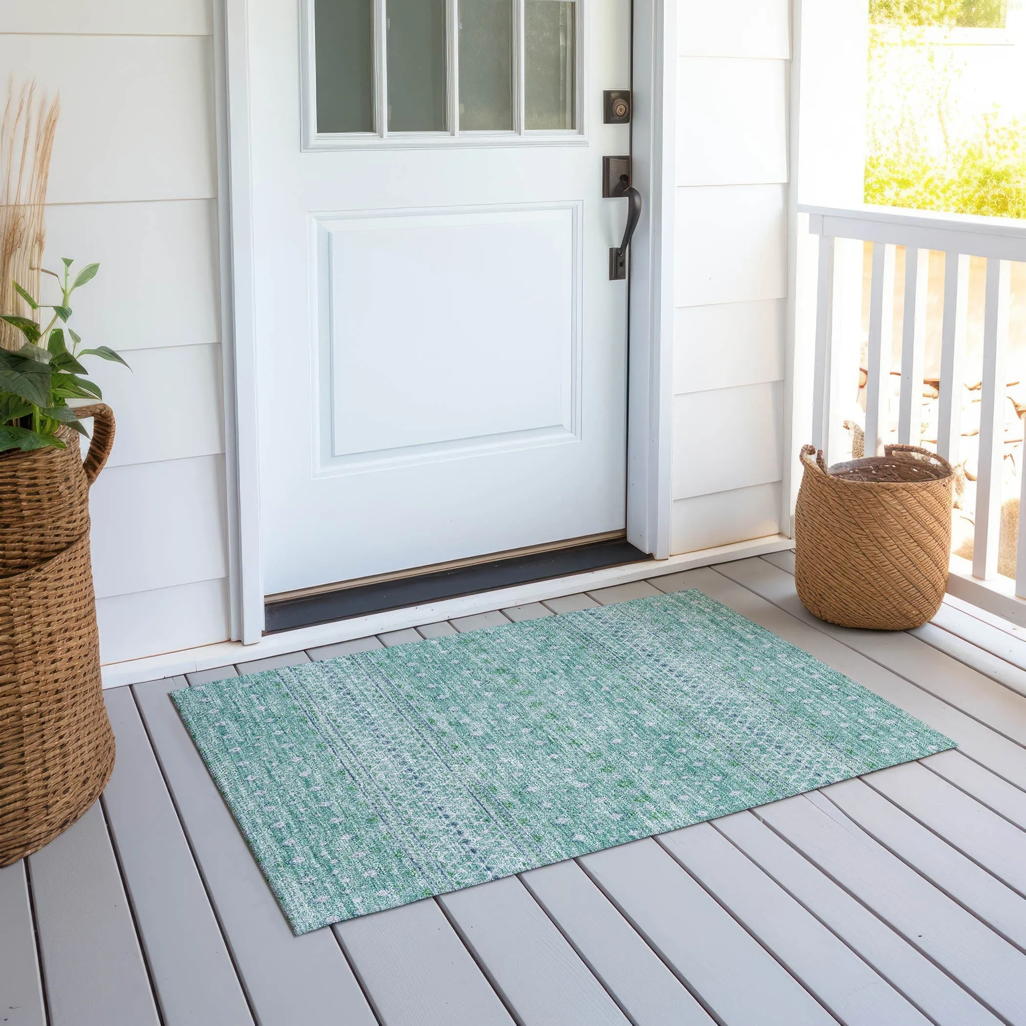 Machine Washable Indoor/ Outdoor Chantille Morrocan Boho Rug
