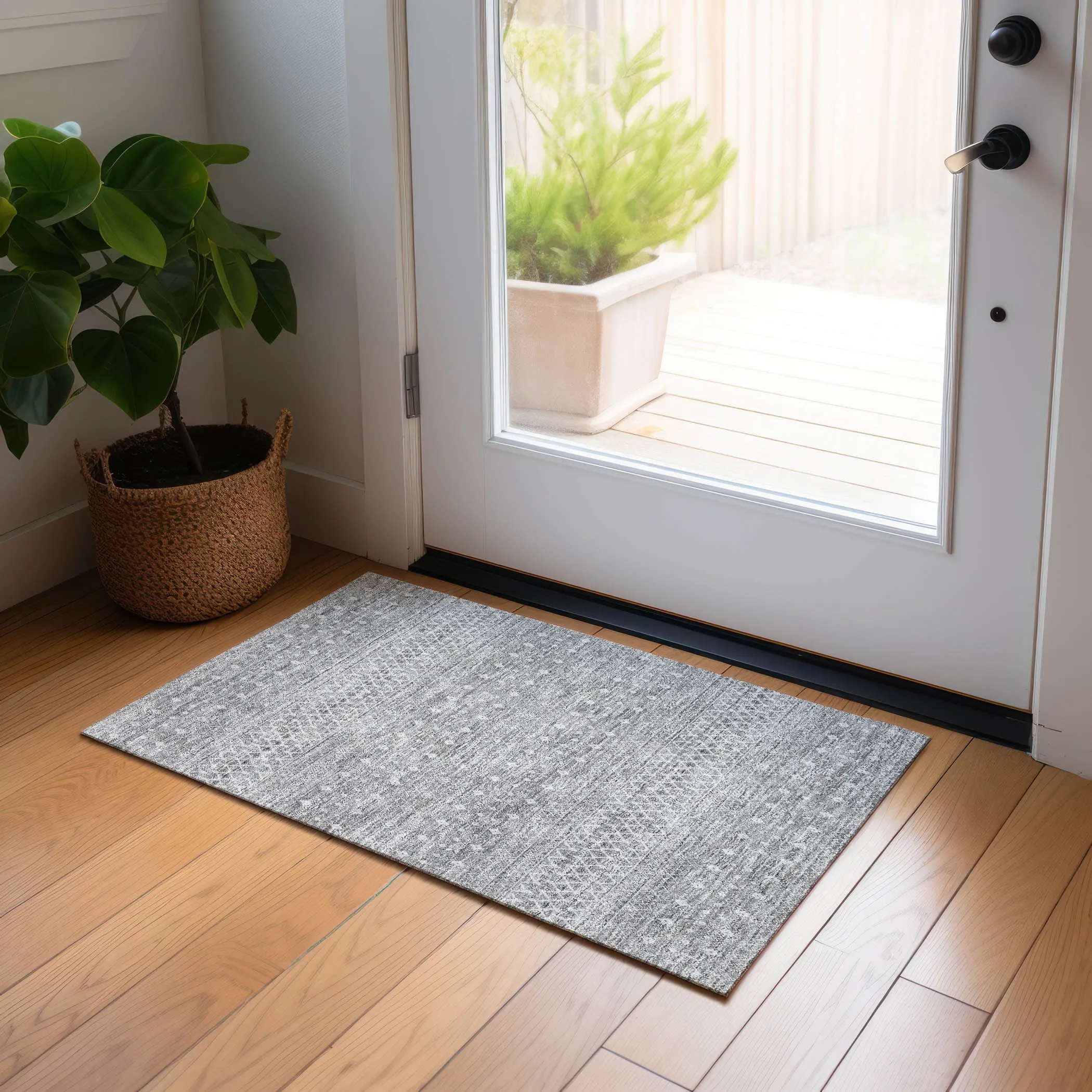 Machine Washable Indoor/ Outdoor Chantille Morrocan Boho Rug