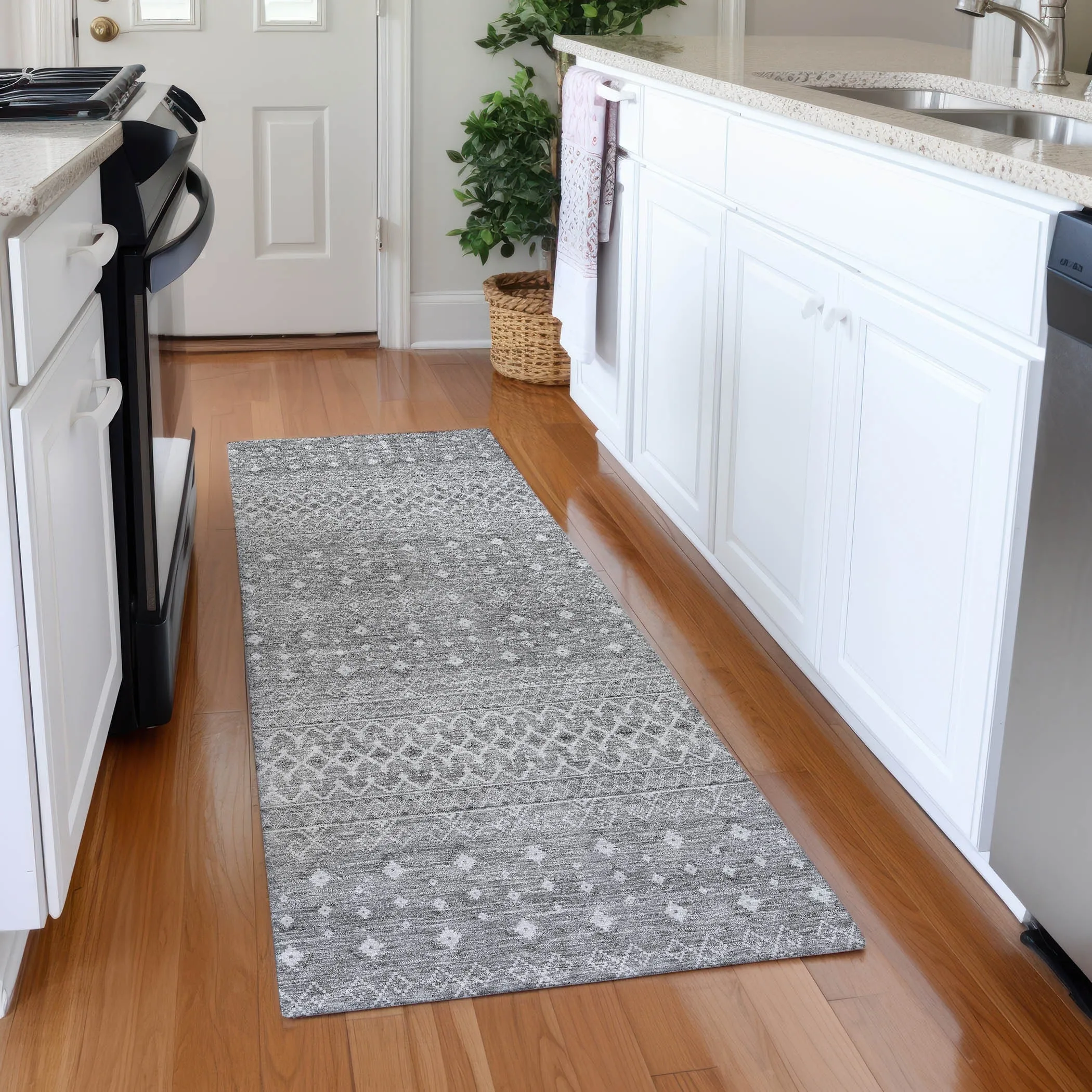 Machine Washable Indoor/ Outdoor Chantille Morrocan Boho Rug