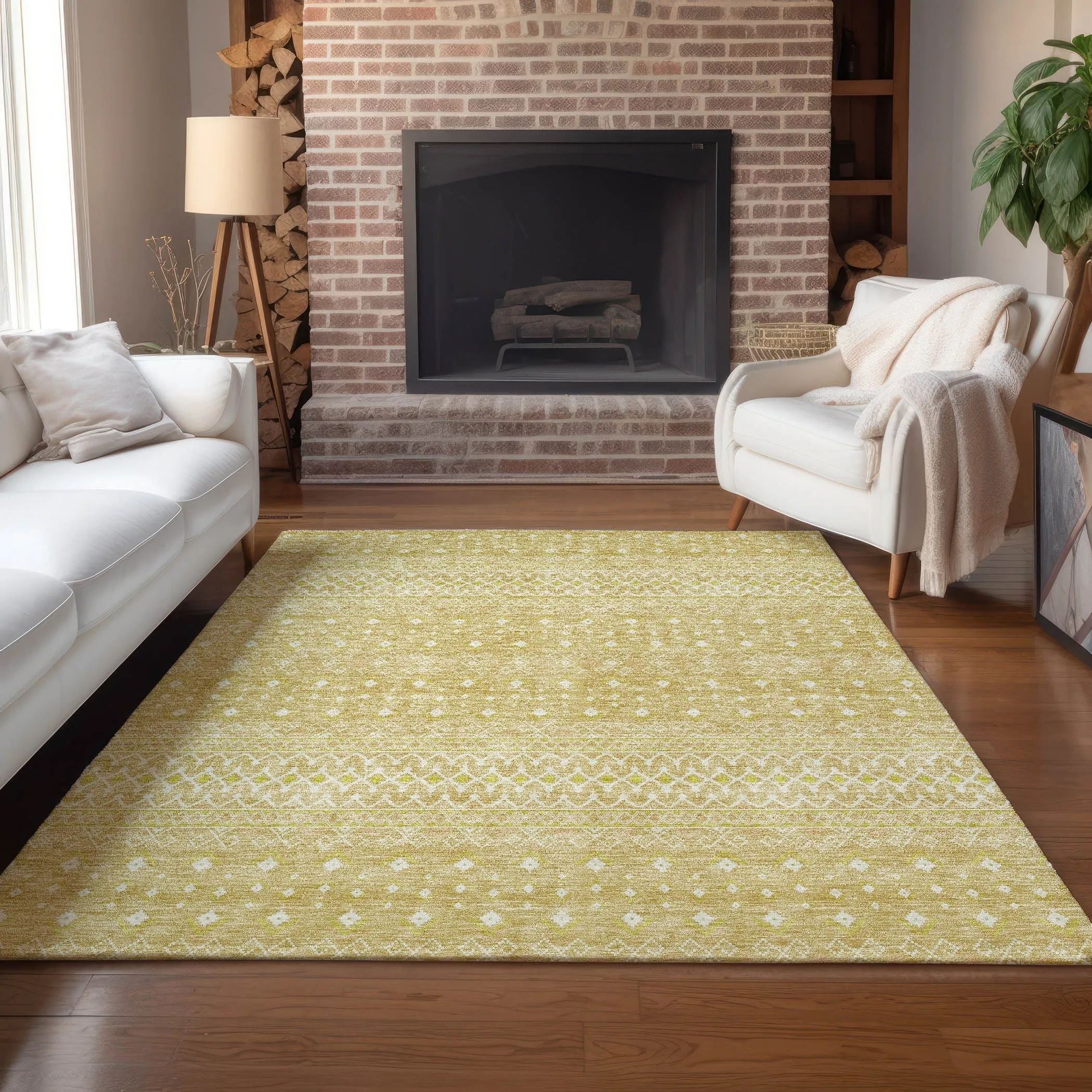 Machine Washable Indoor/ Outdoor Chantille Morrocan Boho Rug