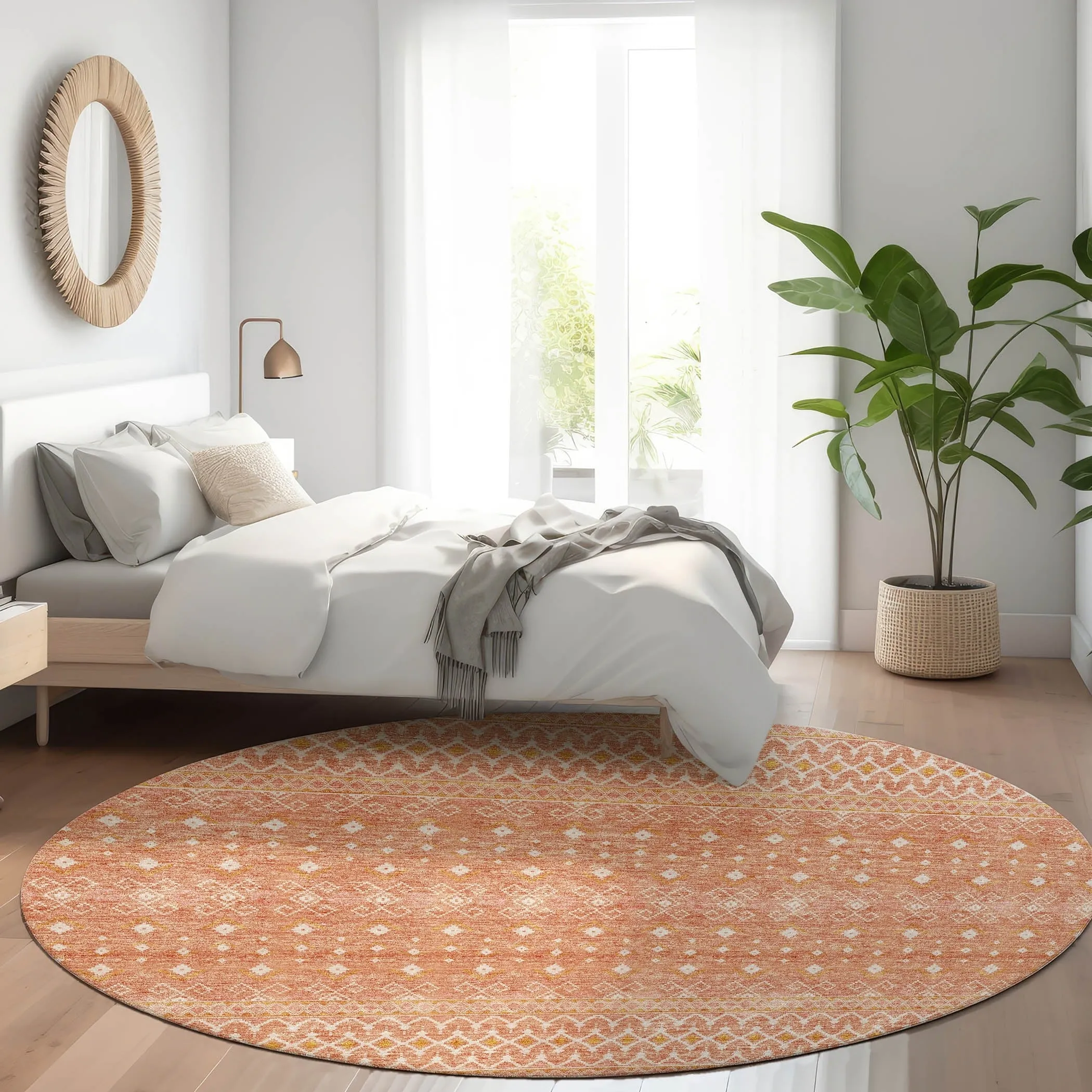 Machine Washable Indoor/ Outdoor Chantille Morrocan Boho Rug