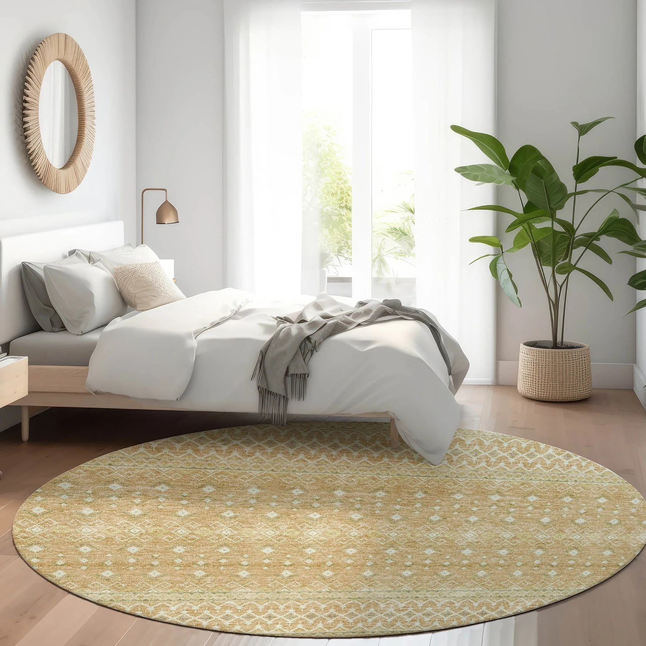 Machine Washable Indoor/ Outdoor Chantille Morrocan Boho Rug