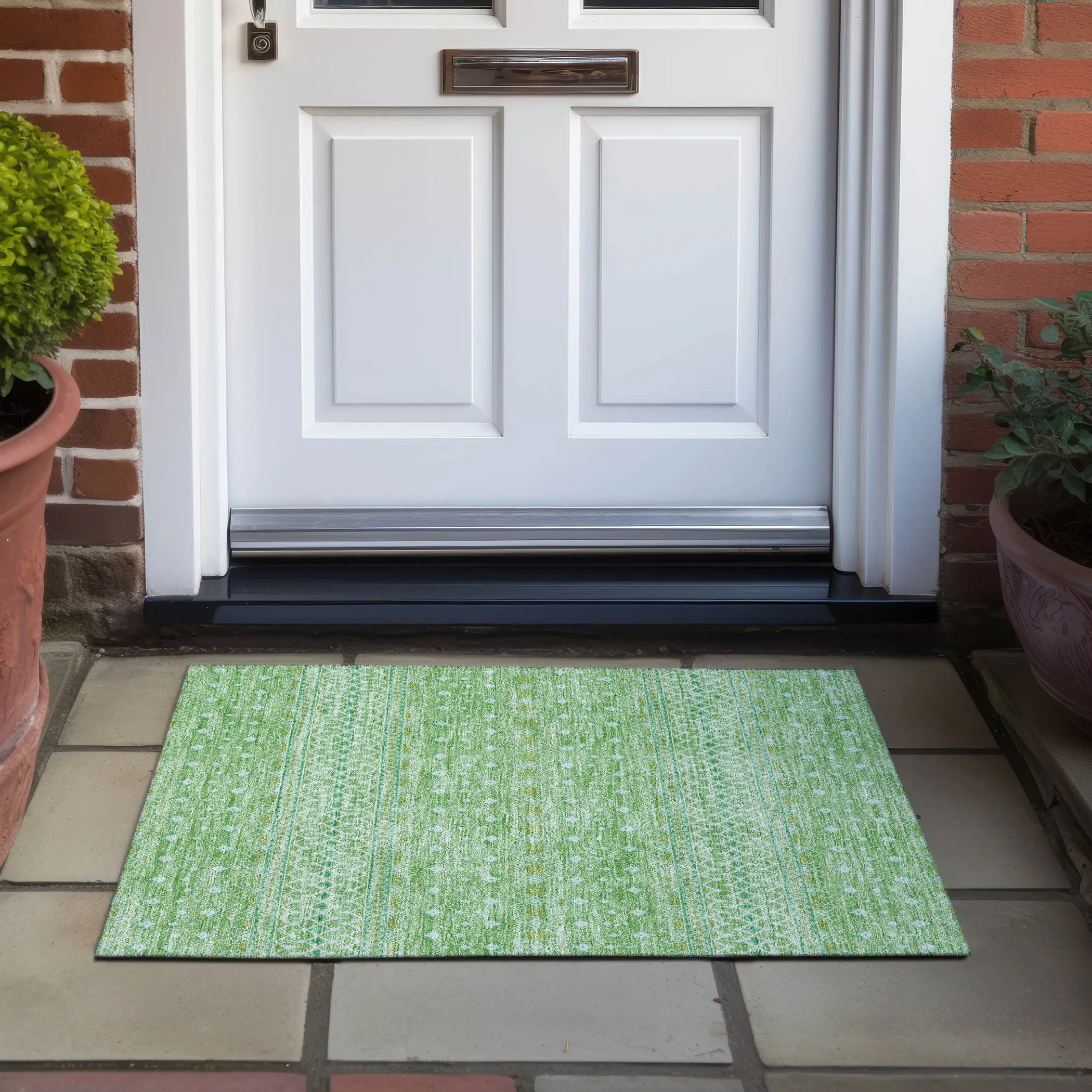 Machine Washable Indoor/ Outdoor Chantille Morrocan Boho Rug
