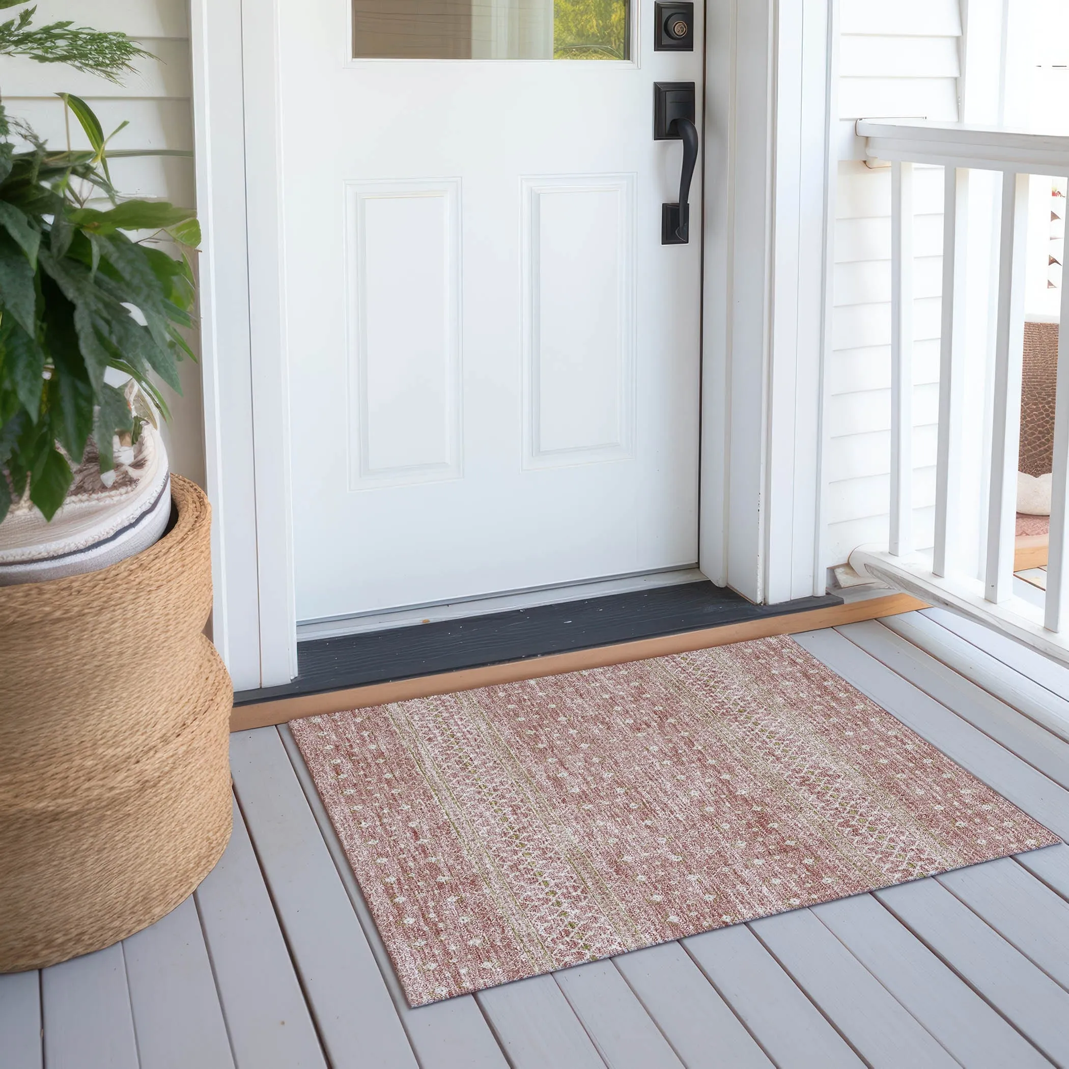 Machine Washable Indoor/ Outdoor Chantille Morrocan Boho Rug