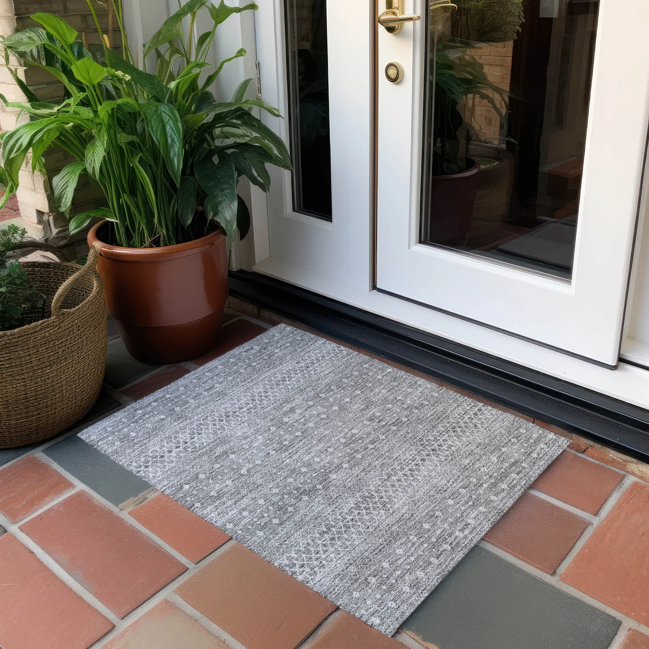 Machine Washable Indoor/ Outdoor Chantille Morrocan Boho Rug