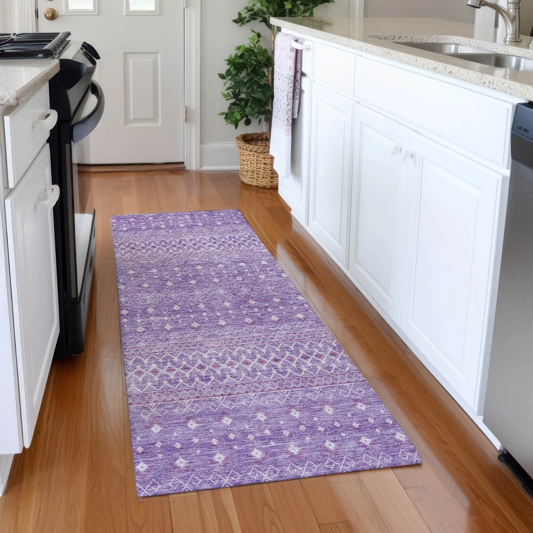 Machine Washable Indoor/ Outdoor Chantille Morrocan Boho Rug