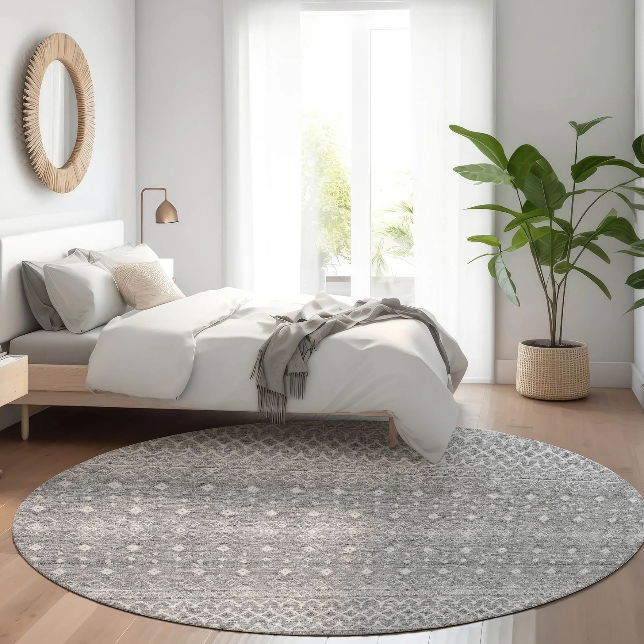Machine Washable Indoor/ Outdoor Chantille Morrocan Boho Rug