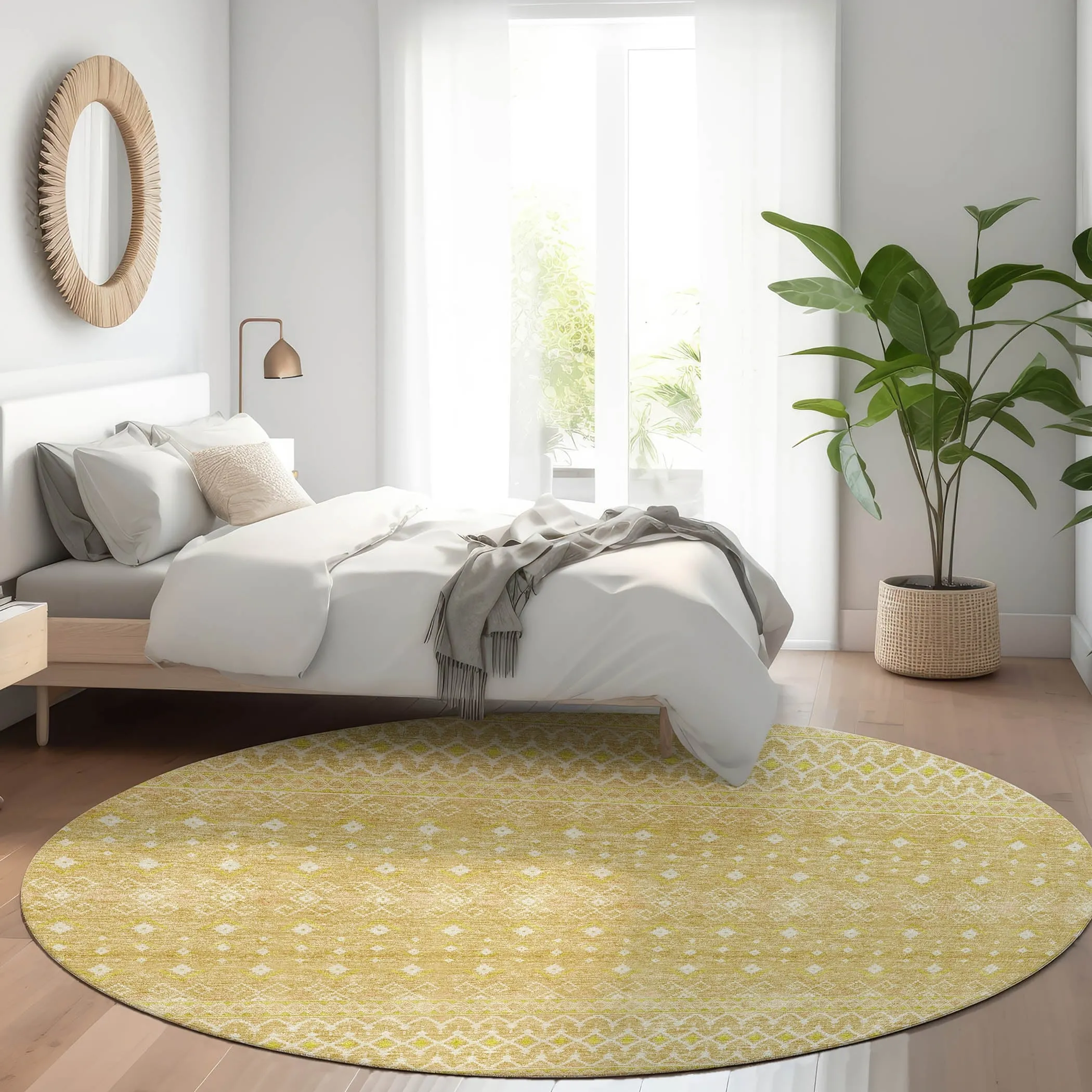 Machine Washable Indoor/ Outdoor Chantille Morrocan Boho Rug