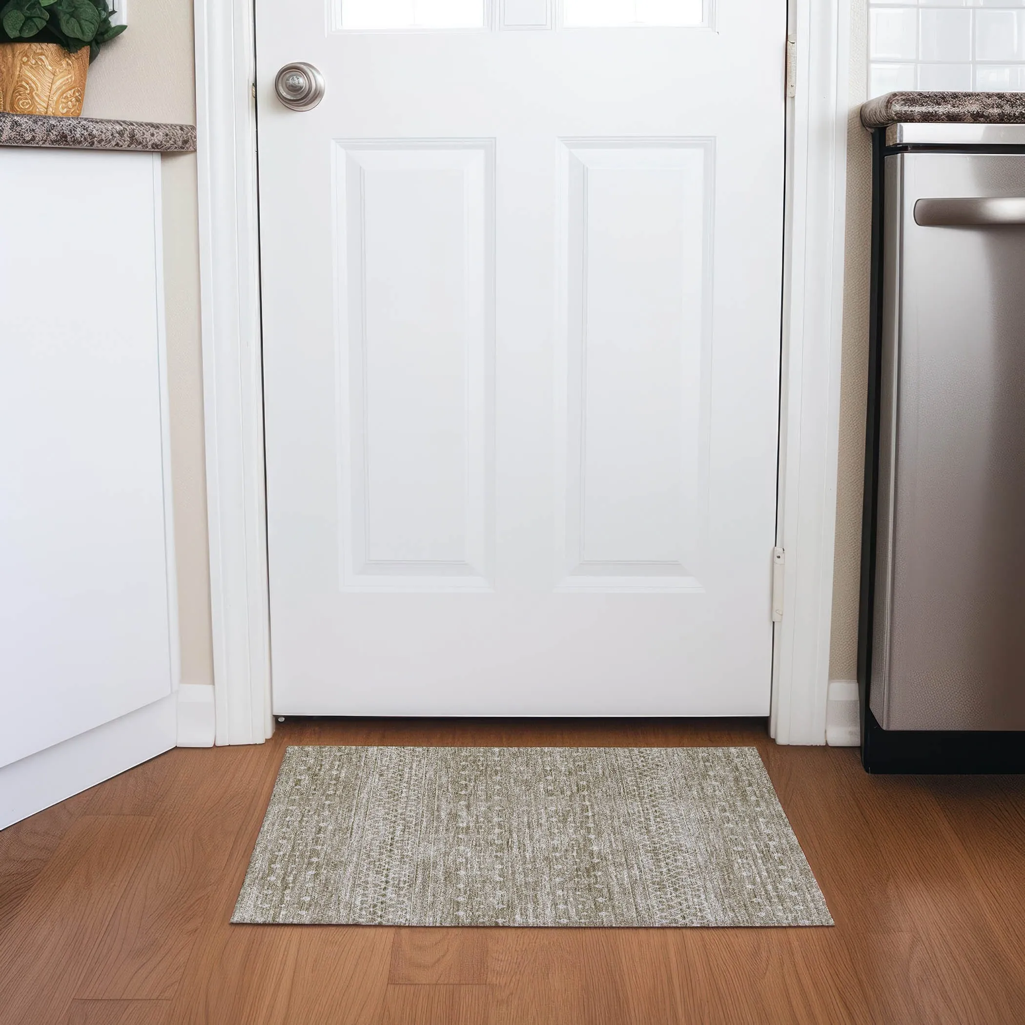 Machine Washable Indoor/ Outdoor Chantille Morrocan Boho Rug