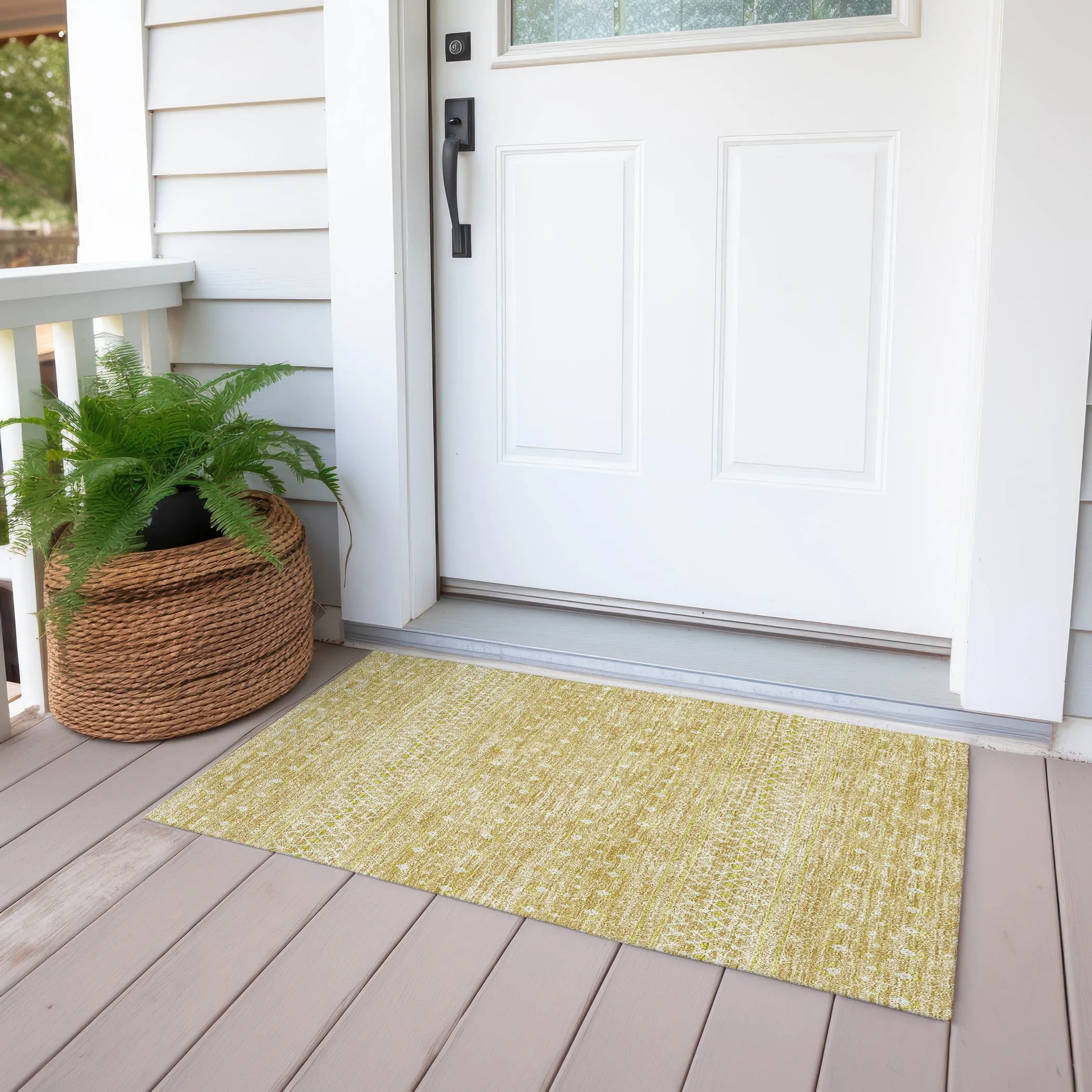 Machine Washable Indoor/ Outdoor Chantille Morrocan Boho Rug