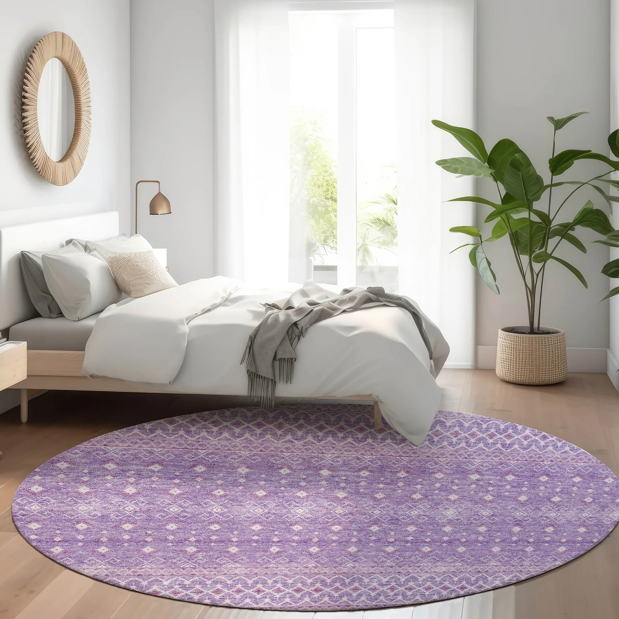 Machine Washable Indoor/ Outdoor Chantille Morrocan Boho Rug