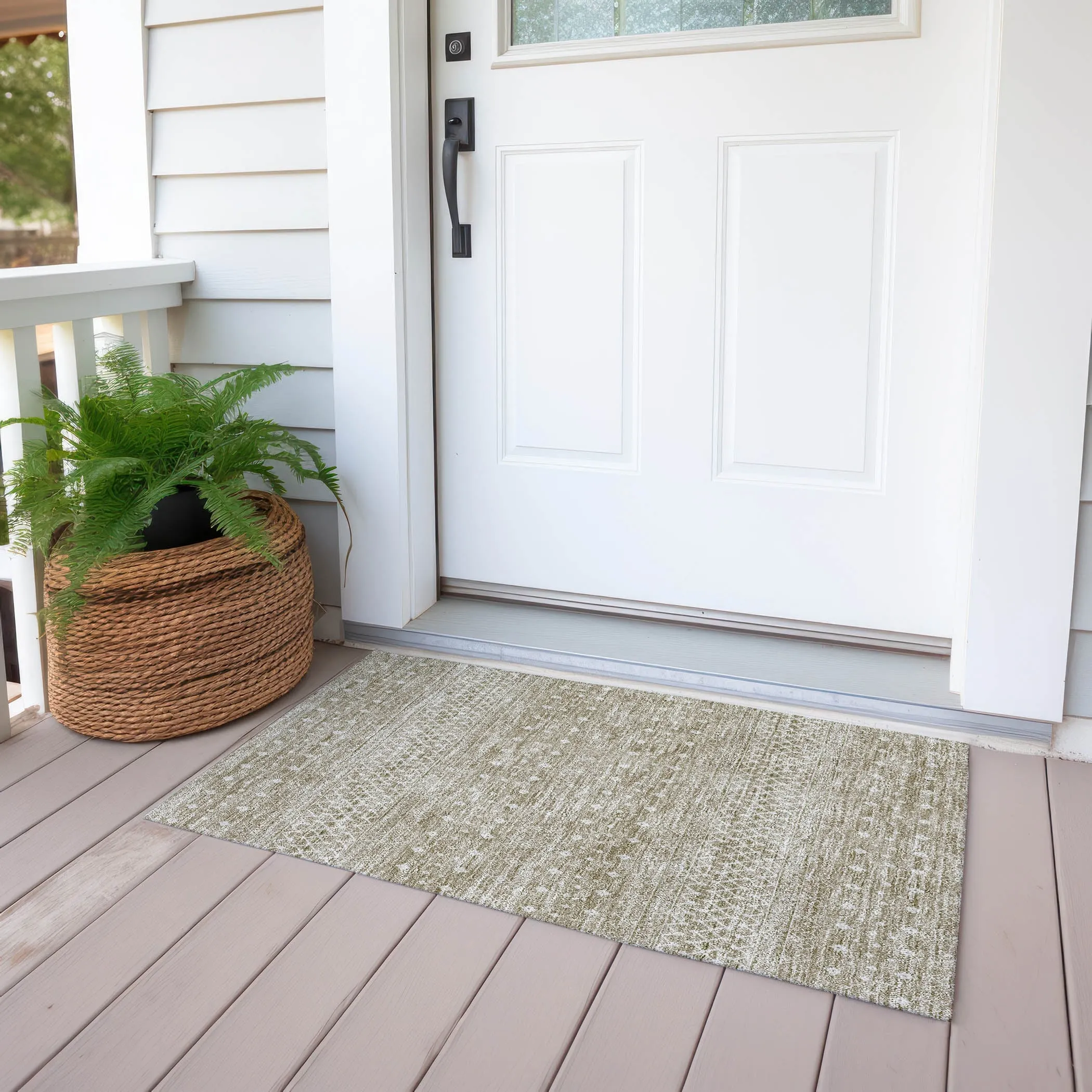 Machine Washable Indoor/ Outdoor Chantille Morrocan Boho Rug
