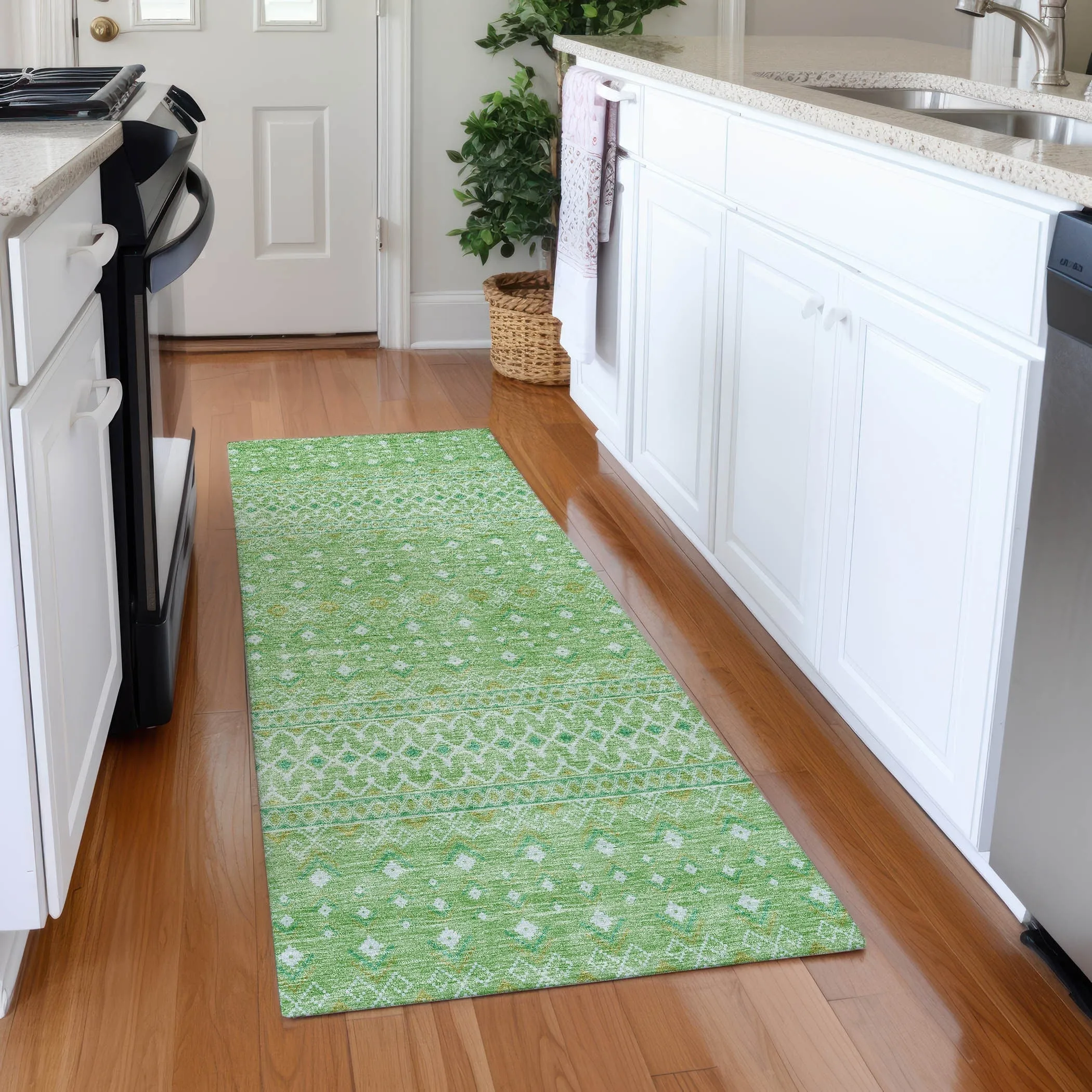 Machine Washable Indoor/ Outdoor Chantille Morrocan Boho Rug