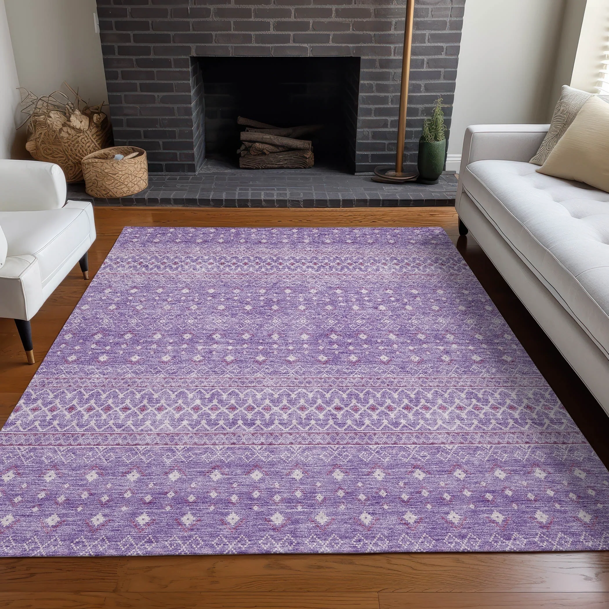 Machine Washable Indoor/ Outdoor Chantille Morrocan Boho Rug
