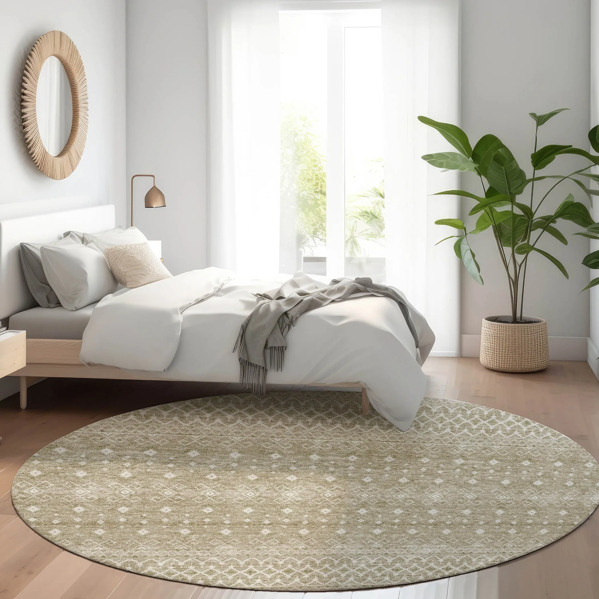 Machine Washable Indoor/ Outdoor Chantille Morrocan Boho Rug