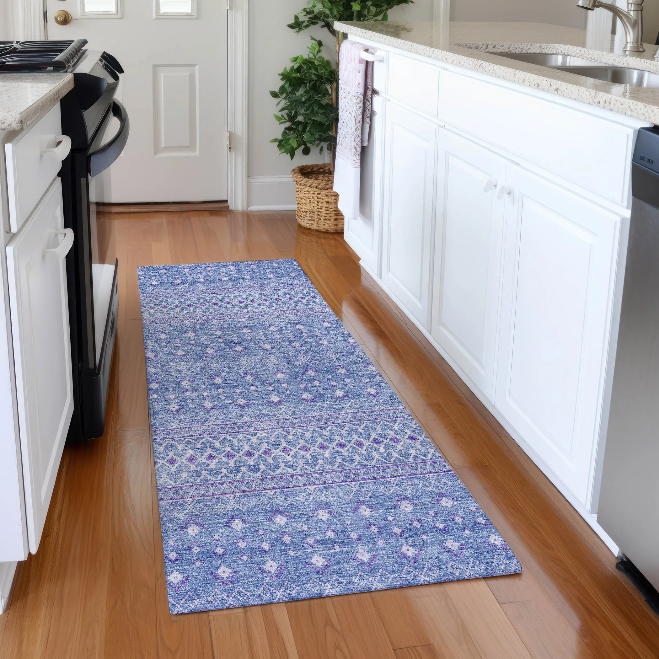 Machine Washable Indoor/ Outdoor Chantille Morrocan Boho Rug