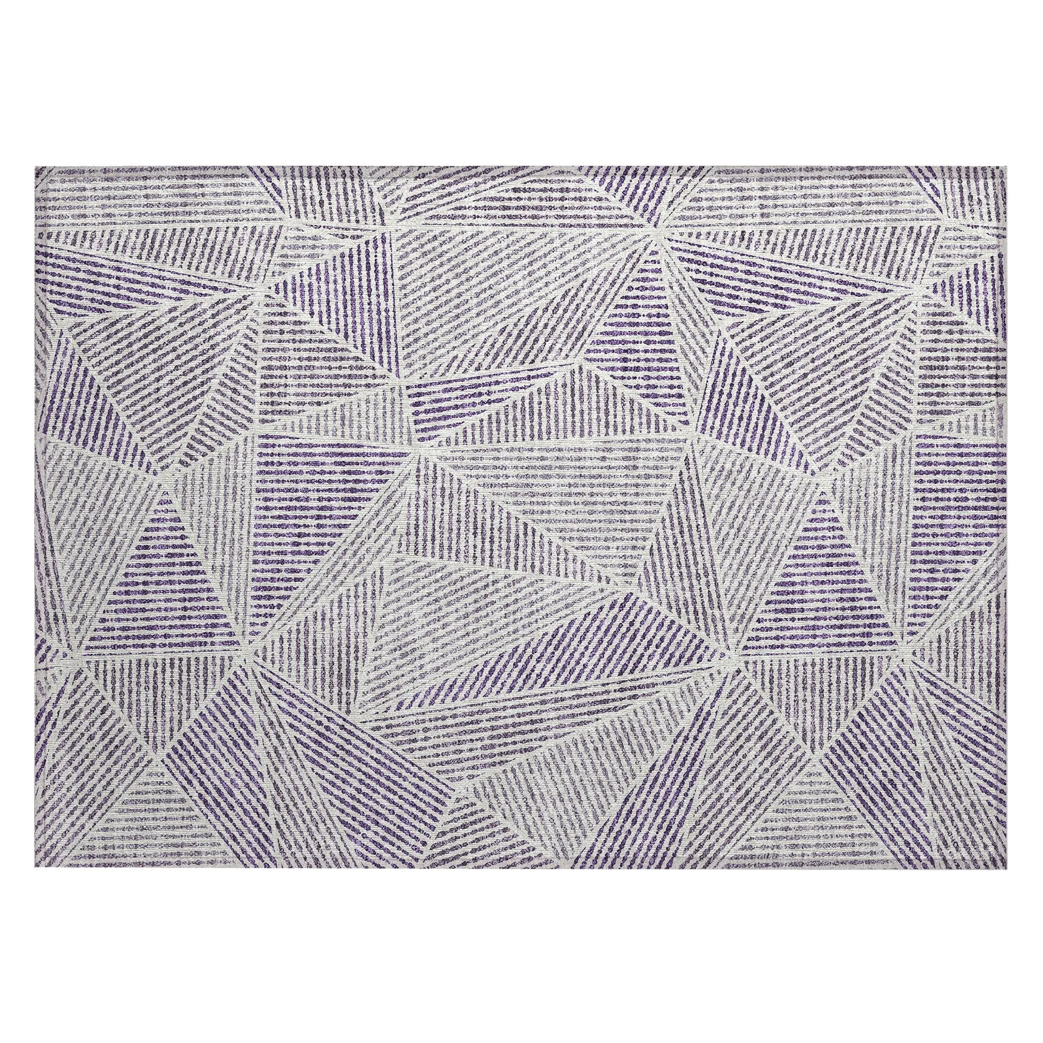 Machine Washable Indoor/ Outdoor Chantille Mosaic Geometric Rug