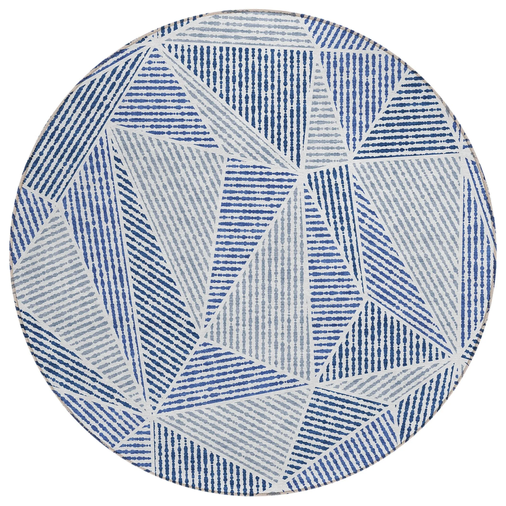 Machine Washable Indoor/ Outdoor Chantille Mosaic Geometric Rug