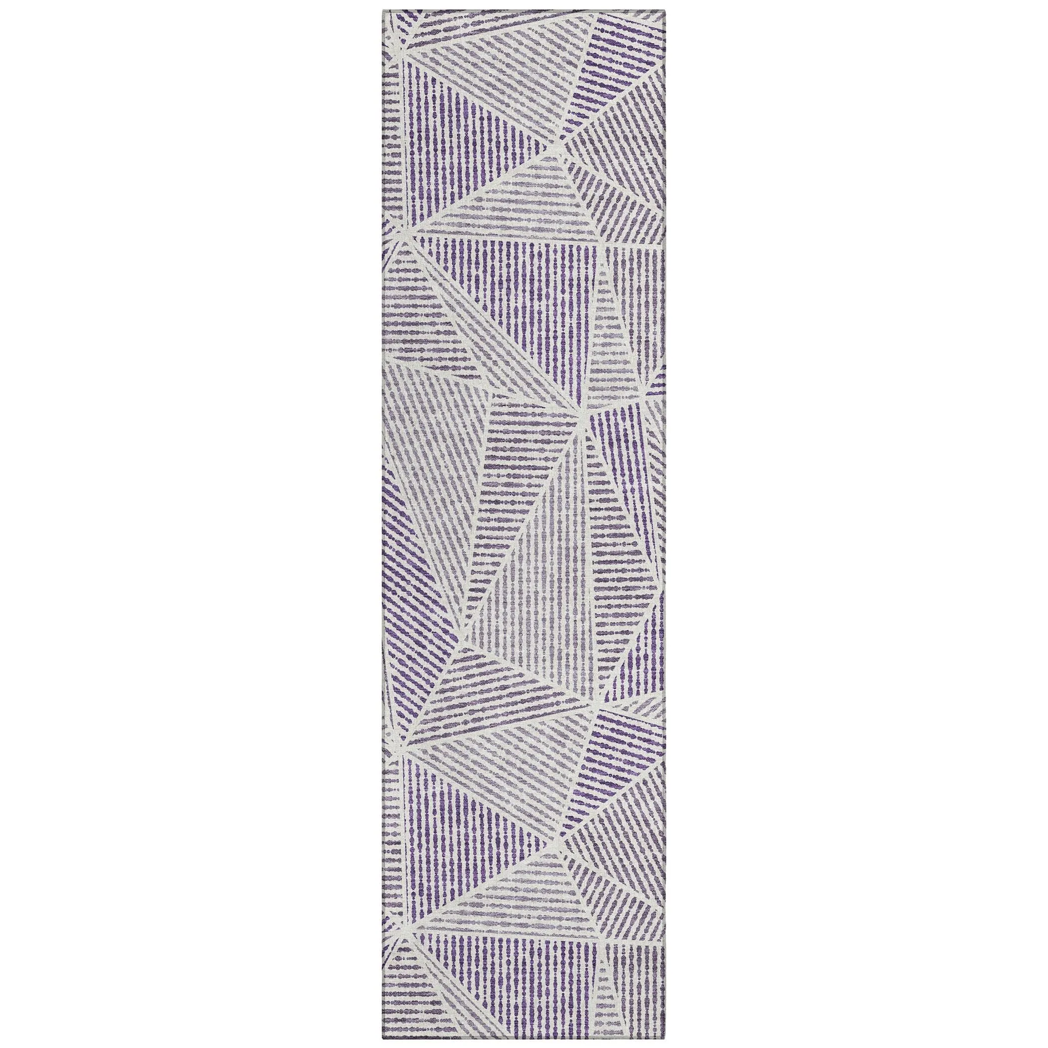 Machine Washable Indoor/ Outdoor Chantille Mosaic Geometric Rug