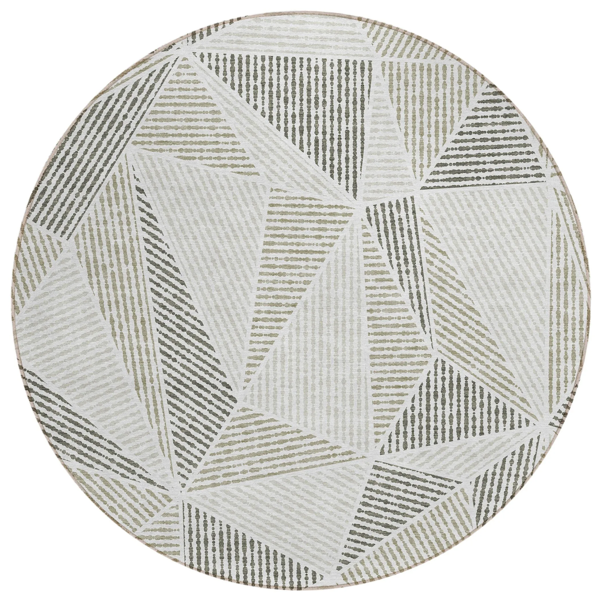 Machine Washable Indoor/ Outdoor Chantille Mosaic Geometric Rug