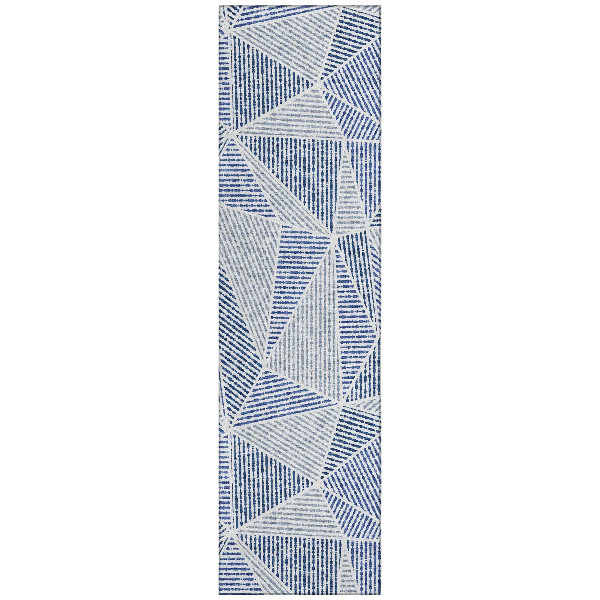 Machine Washable Indoor/ Outdoor Chantille Mosaic Geometric Rug