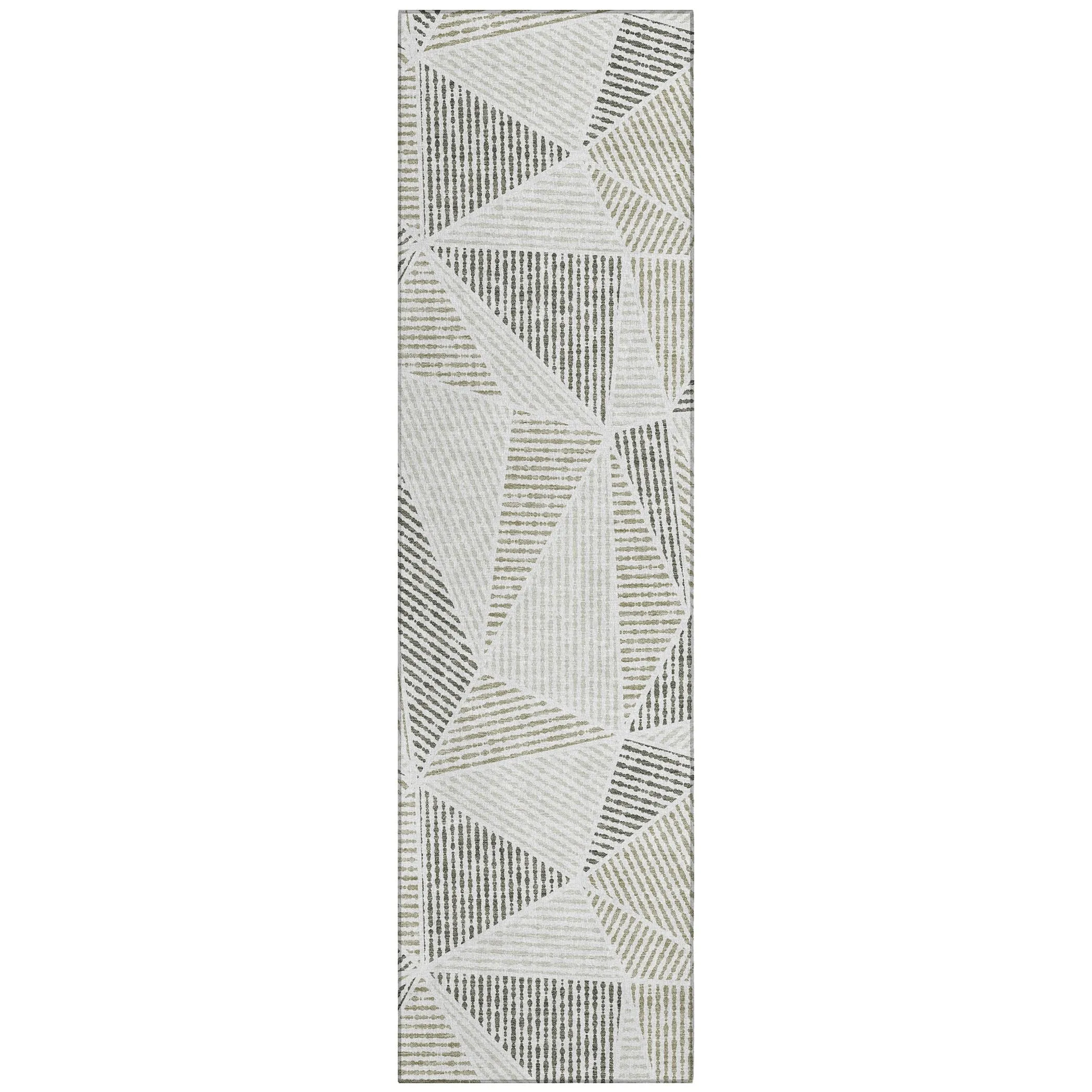 Machine Washable Indoor/ Outdoor Chantille Mosaic Geometric Rug