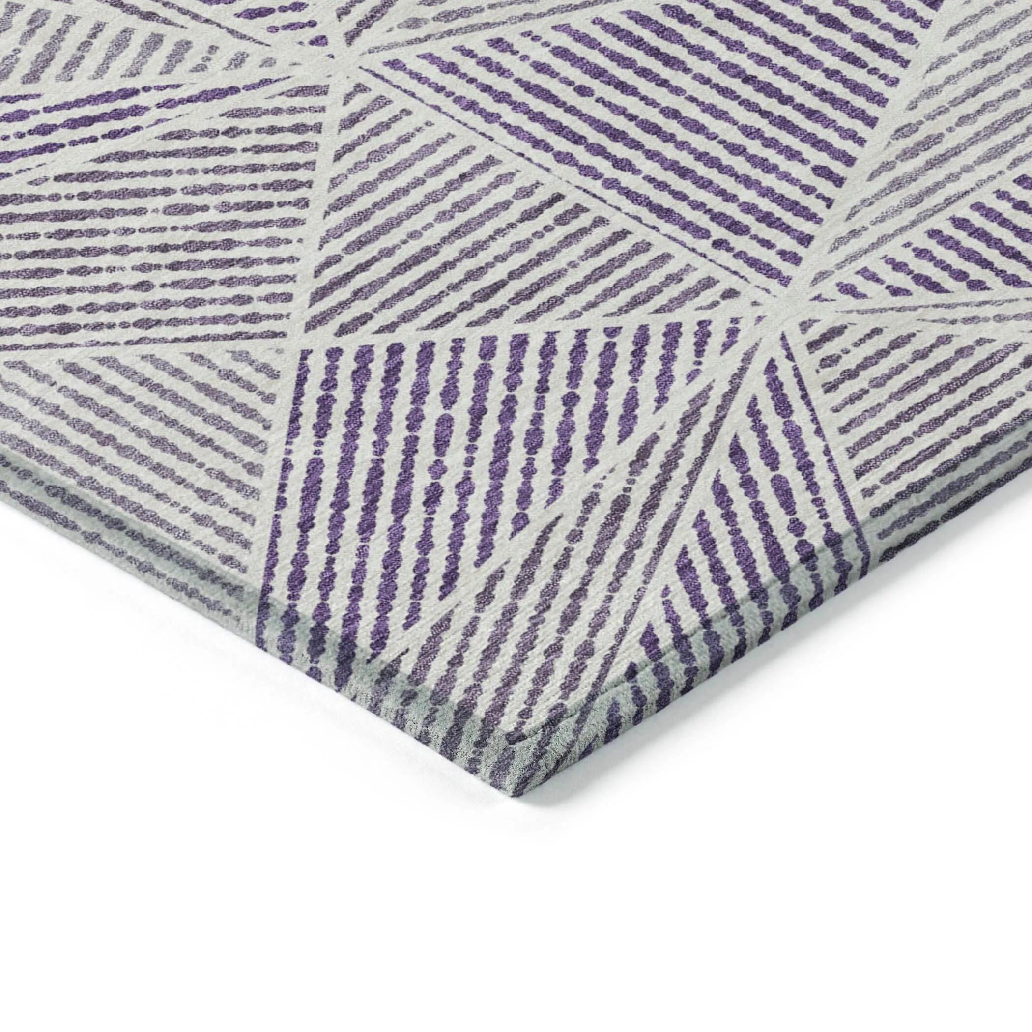 Machine Washable Indoor/ Outdoor Chantille Mosaic Geometric Rug