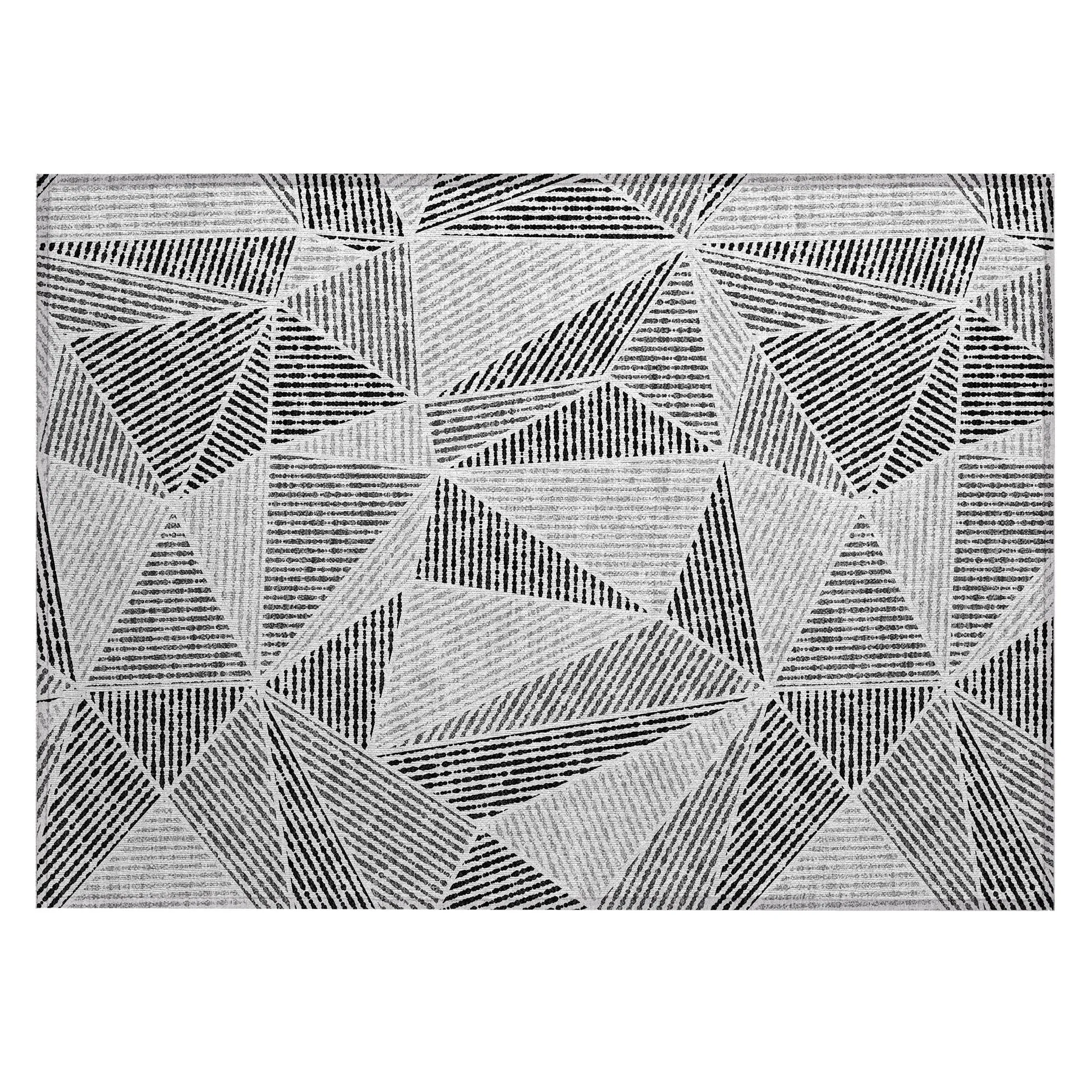 Machine Washable Indoor/ Outdoor Chantille Mosaic Geometric Rug