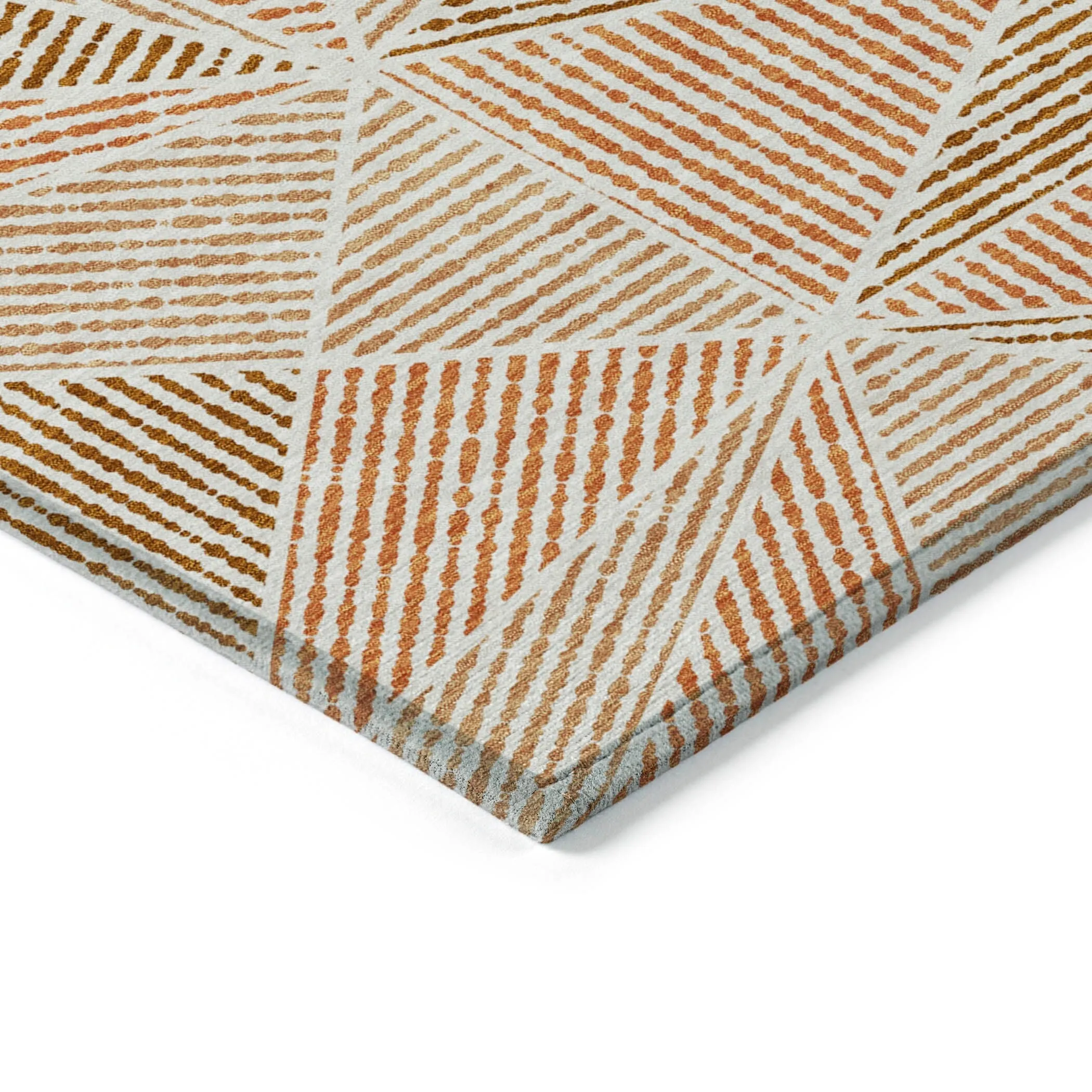 Machine Washable Indoor/ Outdoor Chantille Mosaic Geometric Rug