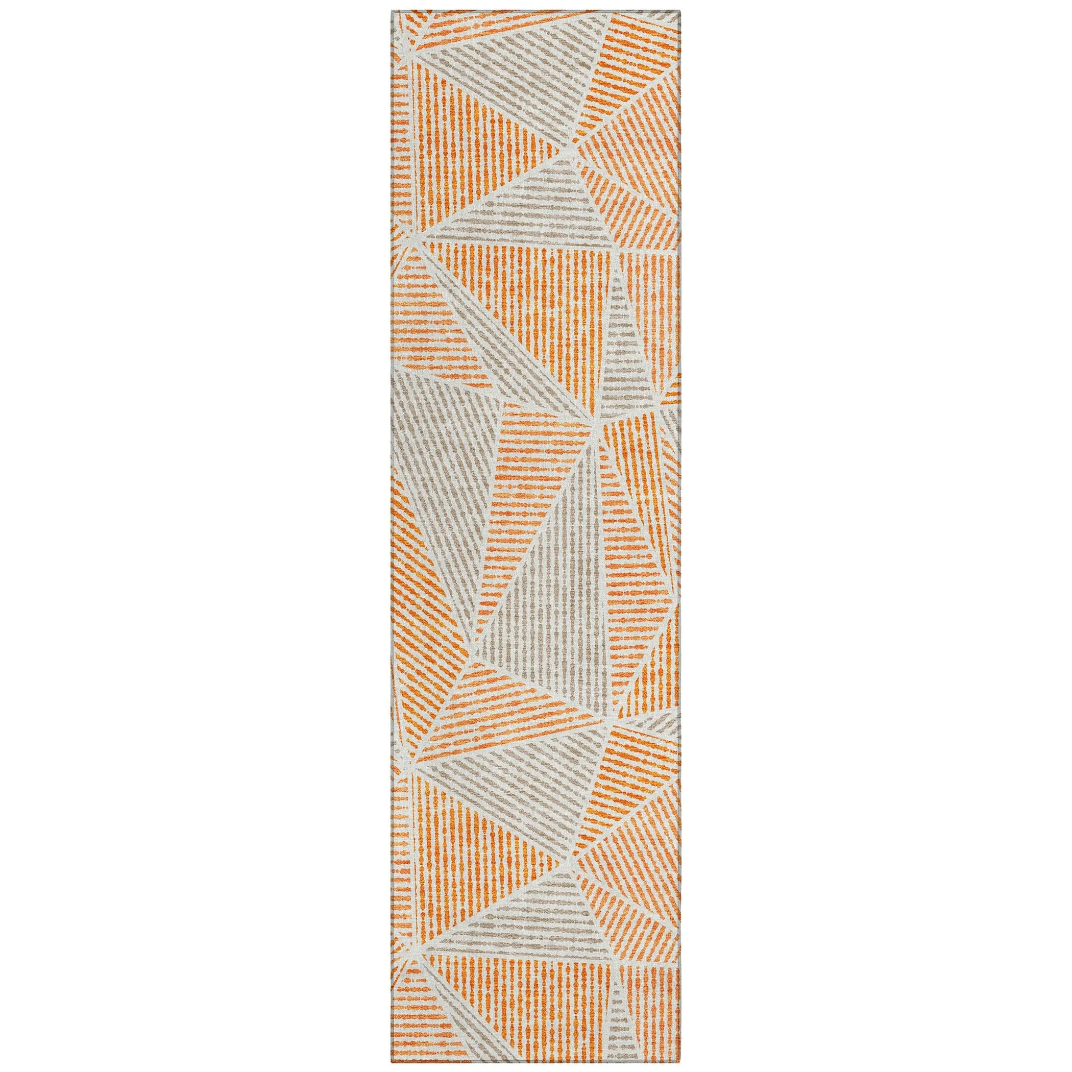 Machine Washable Indoor/ Outdoor Chantille Mosaic Geometric Rug