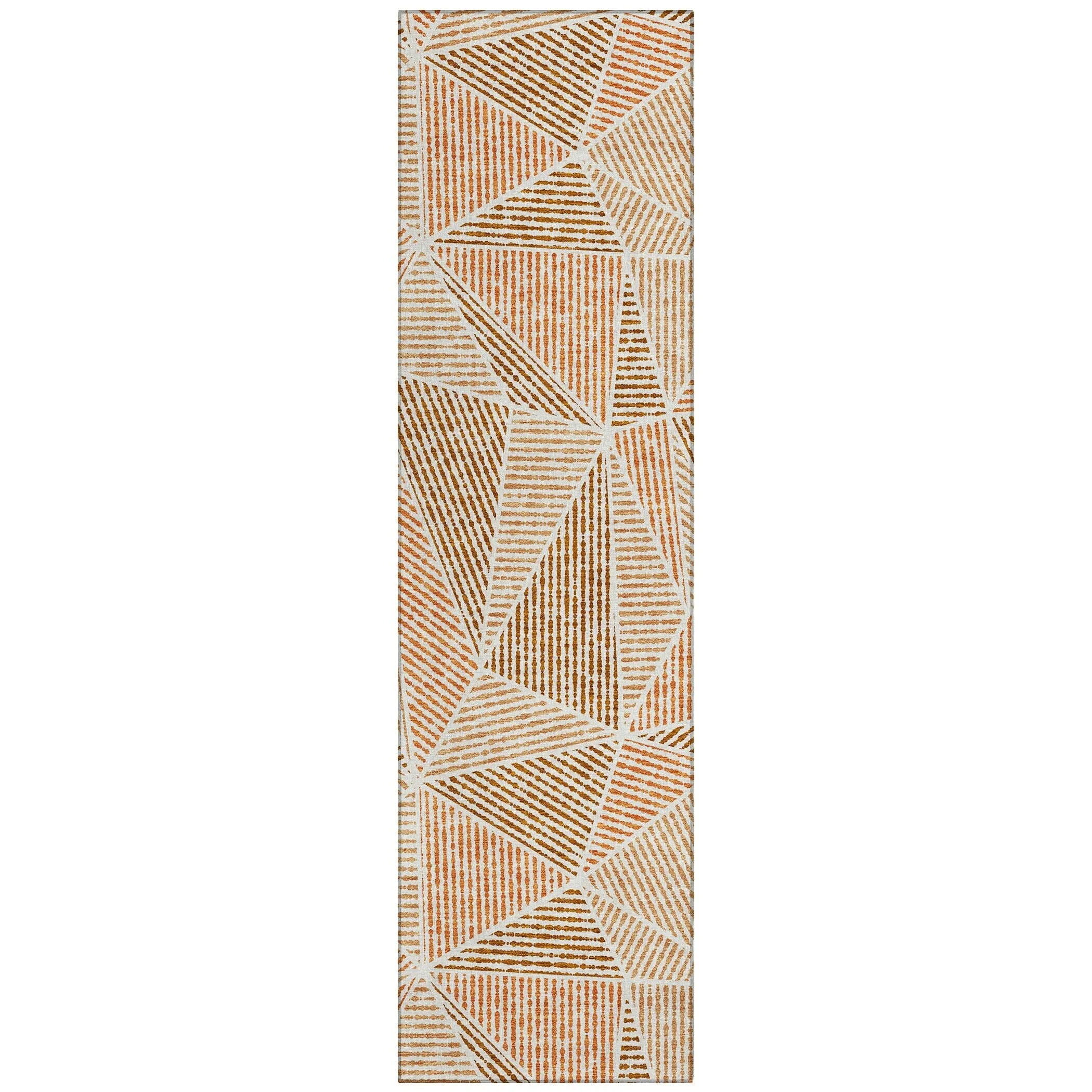 Machine Washable Indoor/ Outdoor Chantille Mosaic Geometric Rug
