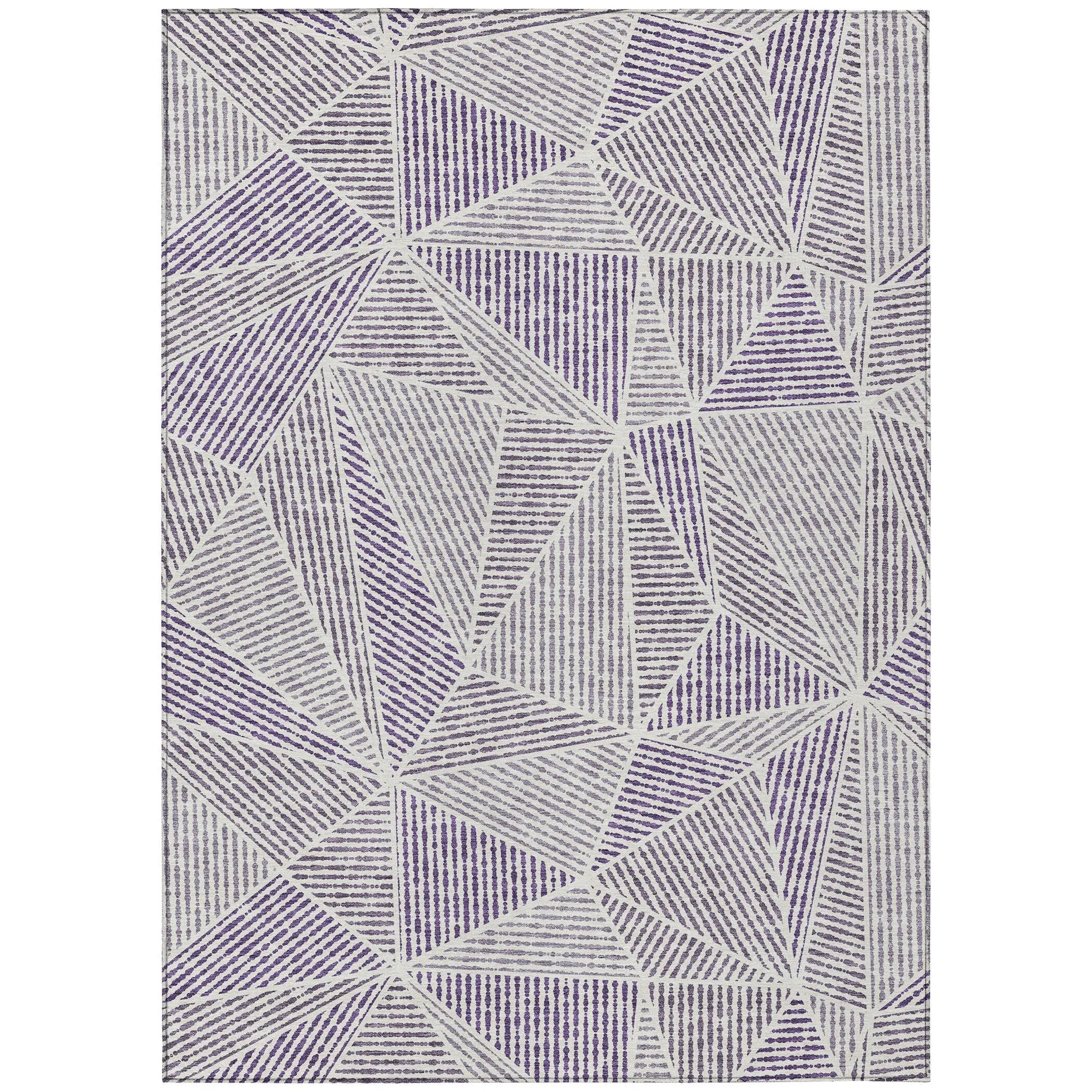 Machine Washable Indoor/ Outdoor Chantille Mosaic Geometric Rug