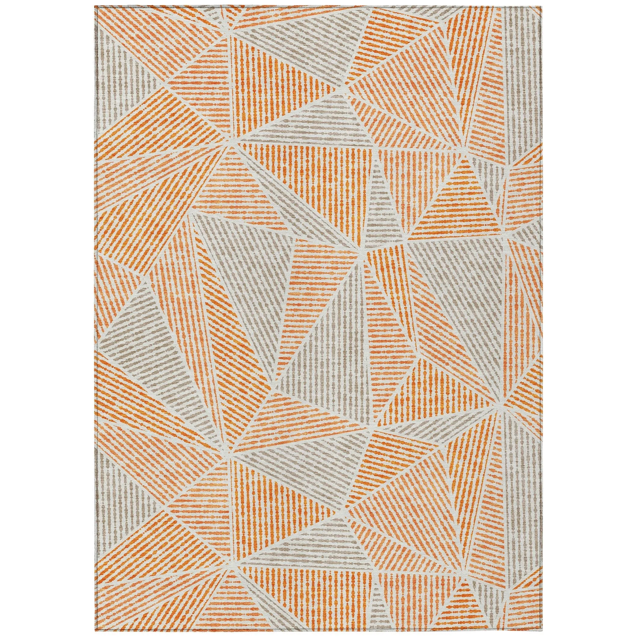 Machine Washable Indoor/ Outdoor Chantille Mosaic Geometric Rug