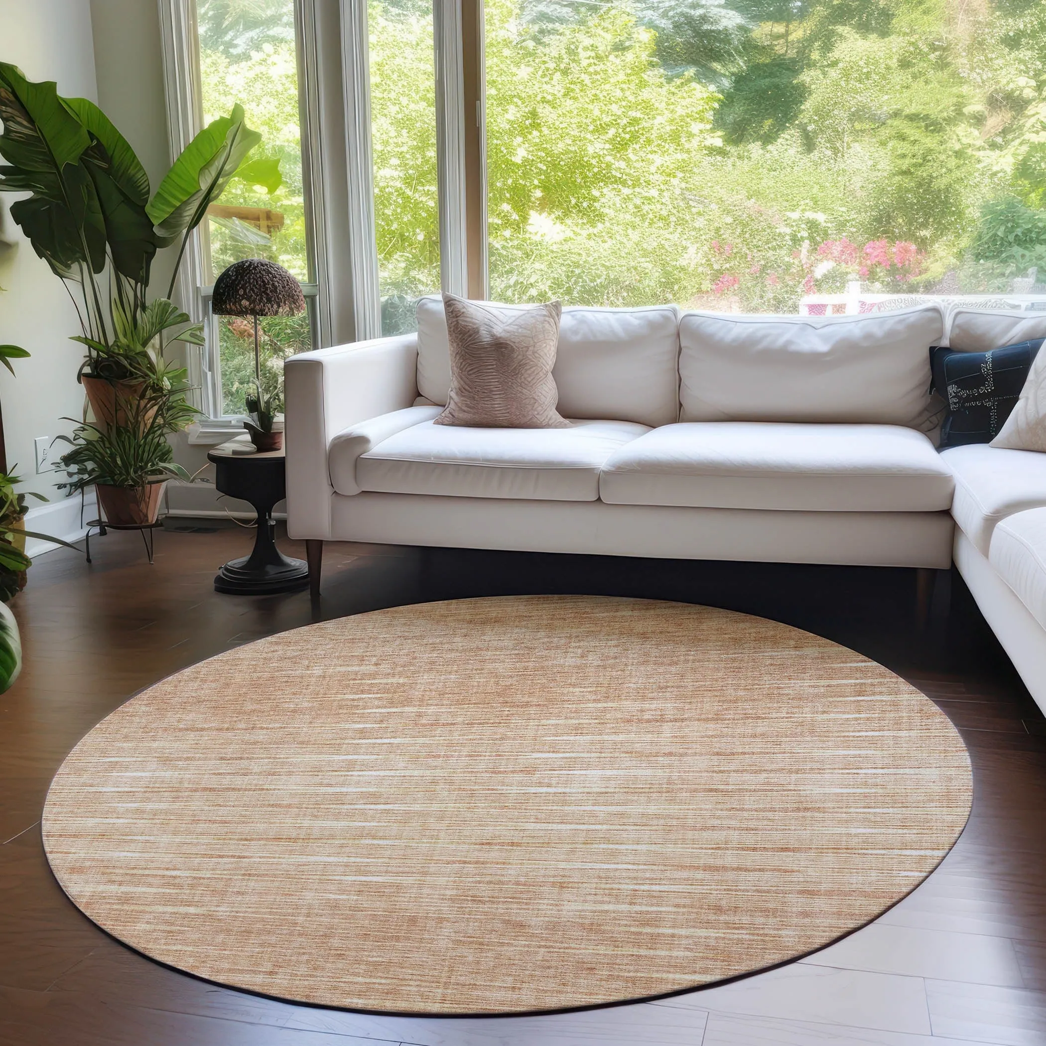 Machine Washable Indoor/ Outdoor Chantille Ombre Stripes Rug