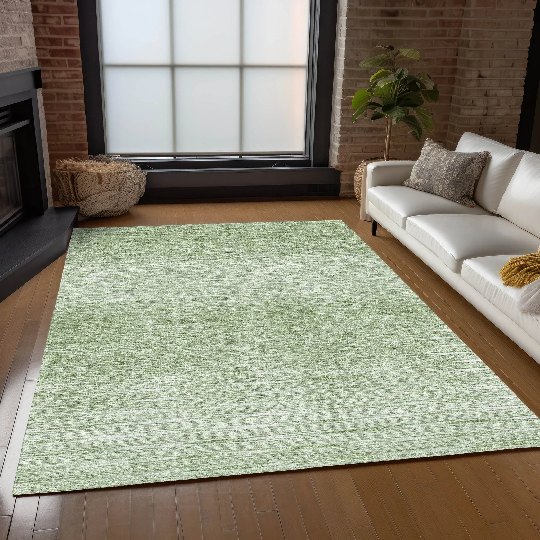 Machine Washable Indoor/ Outdoor Chantille Ombre Stripes Rug