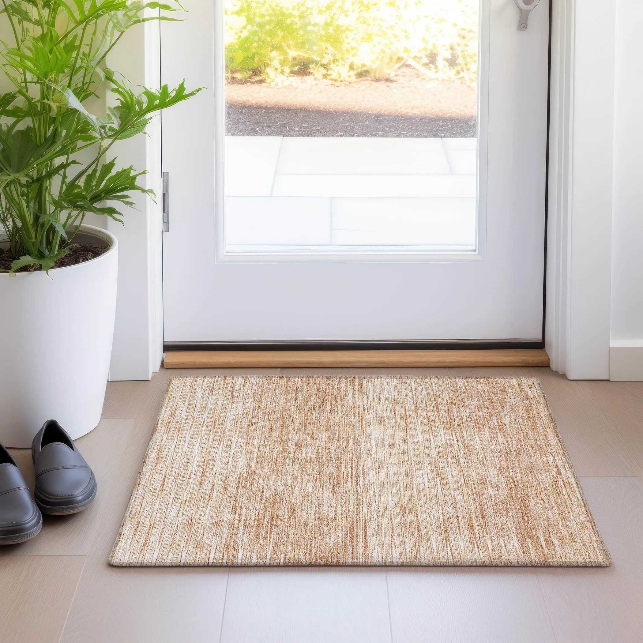 Machine Washable Indoor/ Outdoor Chantille Ombre Stripes Rug