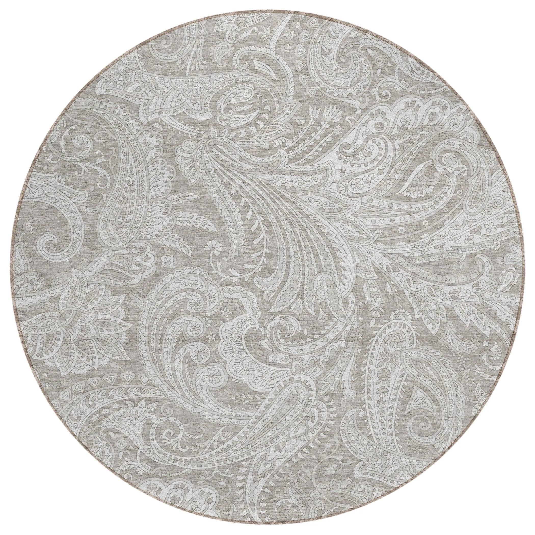 Machine Washable Indoor/ Outdoor Chantille Paisley Traditional Rug
