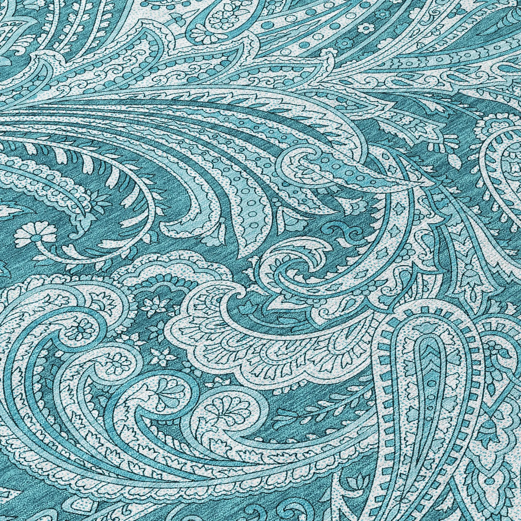 Machine Washable Indoor/ Outdoor Chantille Paisley Traditional Rug