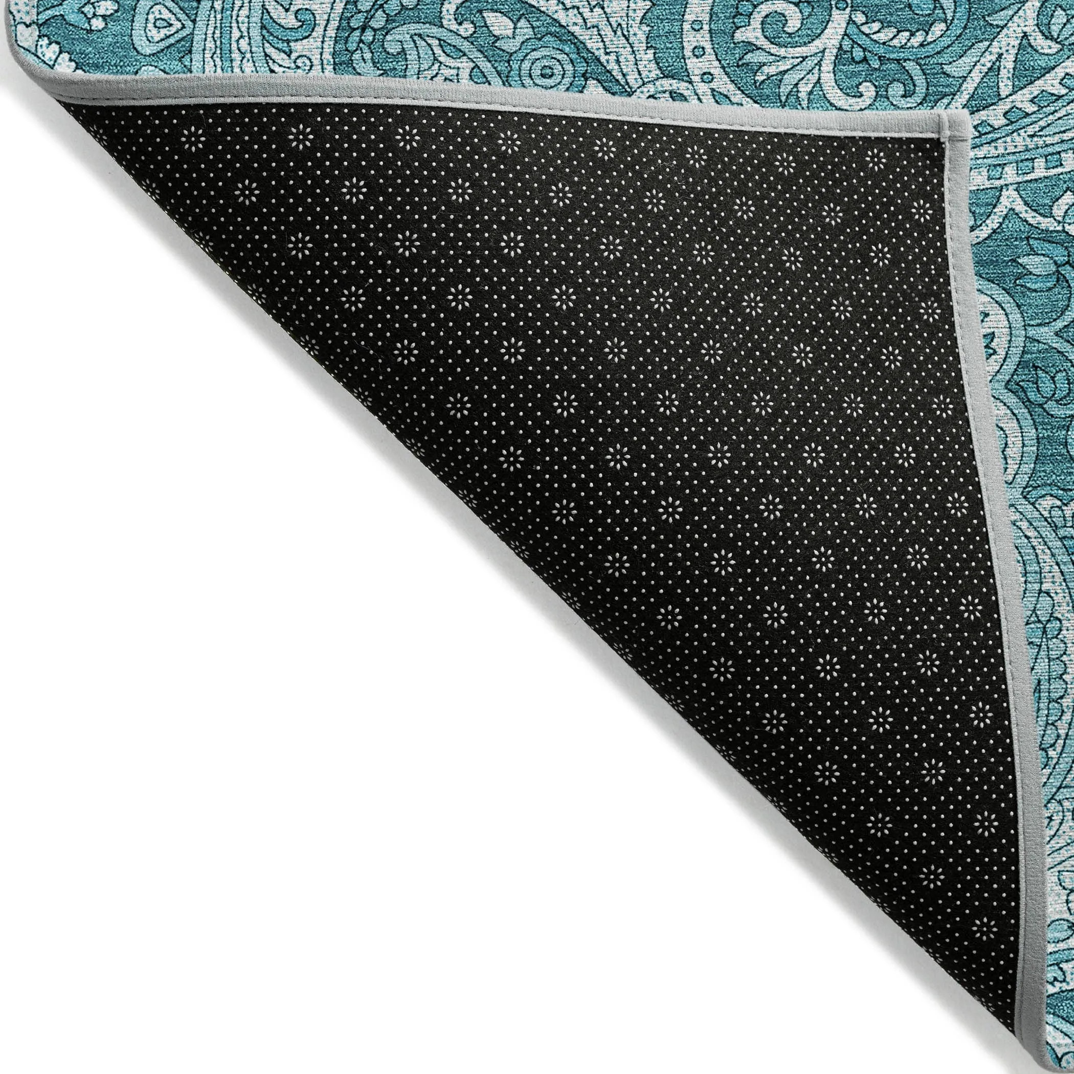 Machine Washable Indoor/ Outdoor Chantille Paisley Traditional Rug