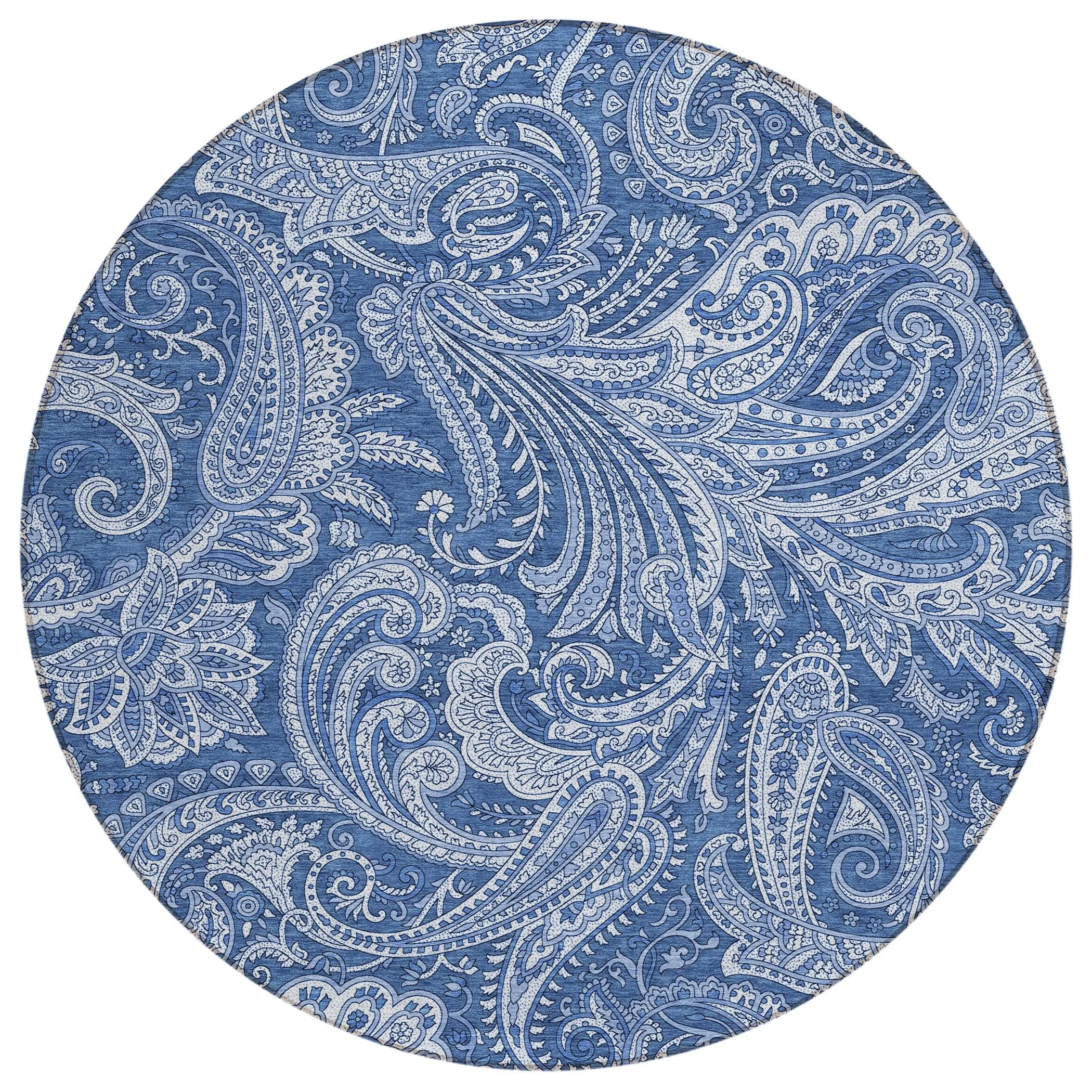 Machine Washable Indoor/ Outdoor Chantille Paisley Traditional Rug