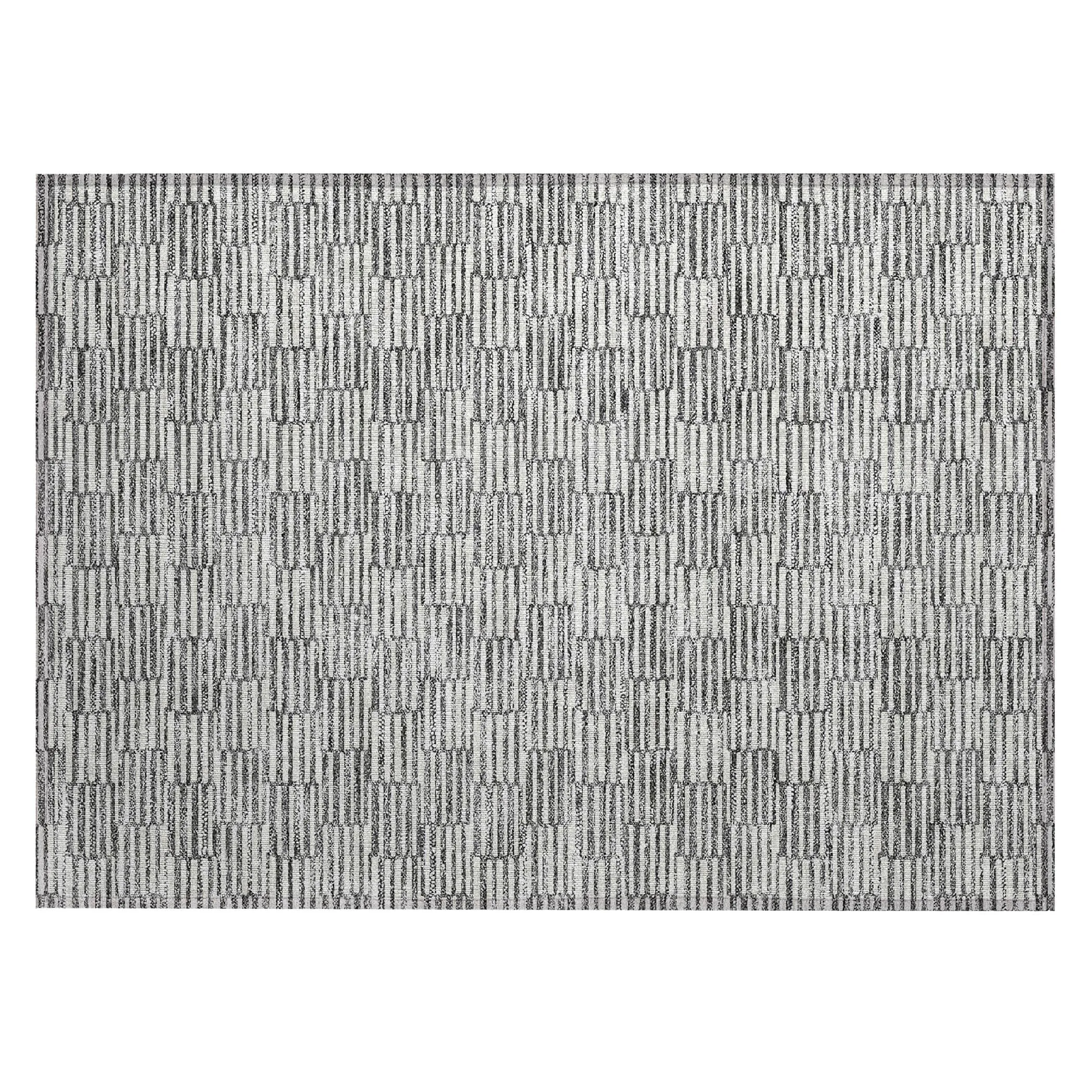 Machine Washable Indoor/ Outdoor Chantille Stripe Blocks Rug