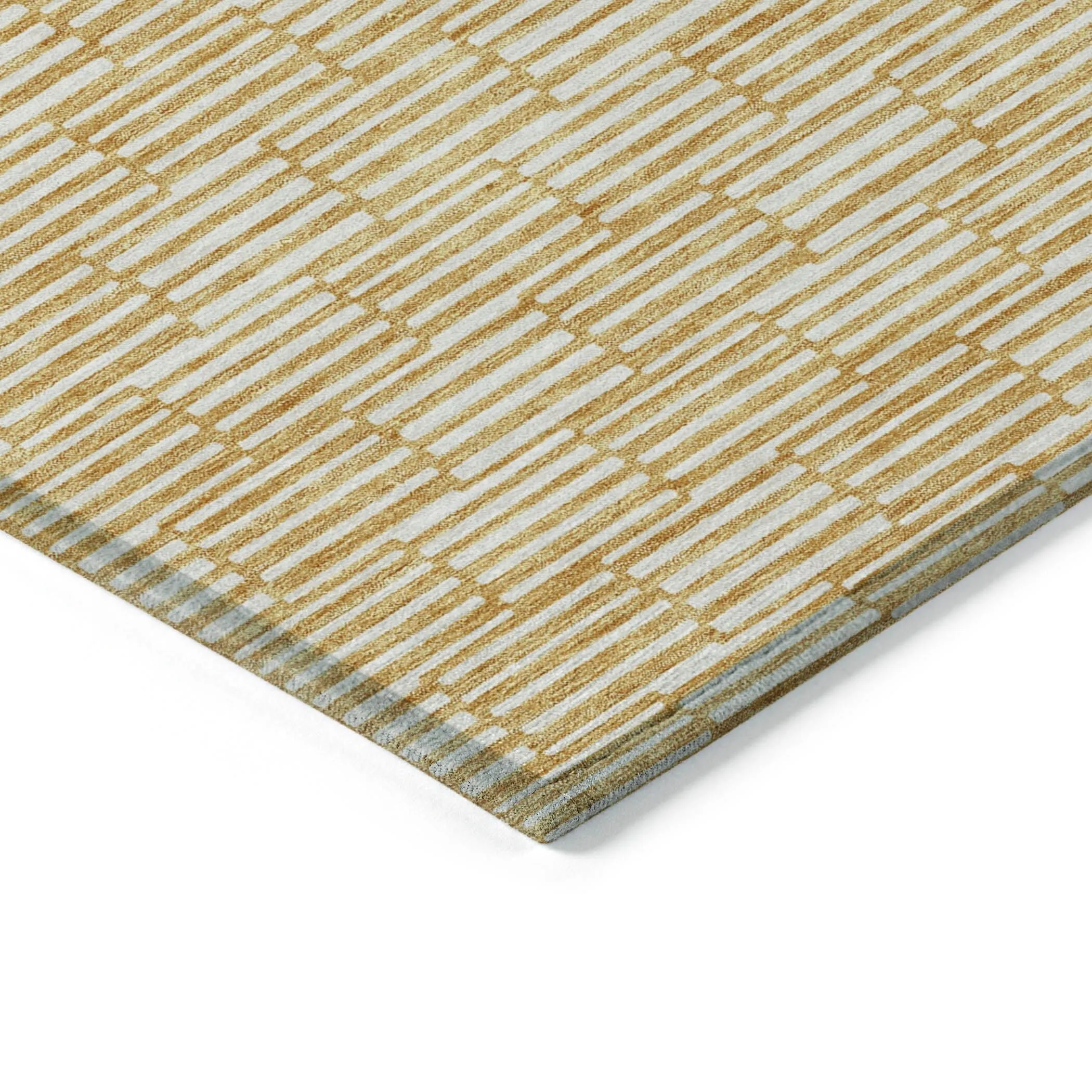 Machine Washable Indoor/ Outdoor Chantille Stripe Blocks Rug