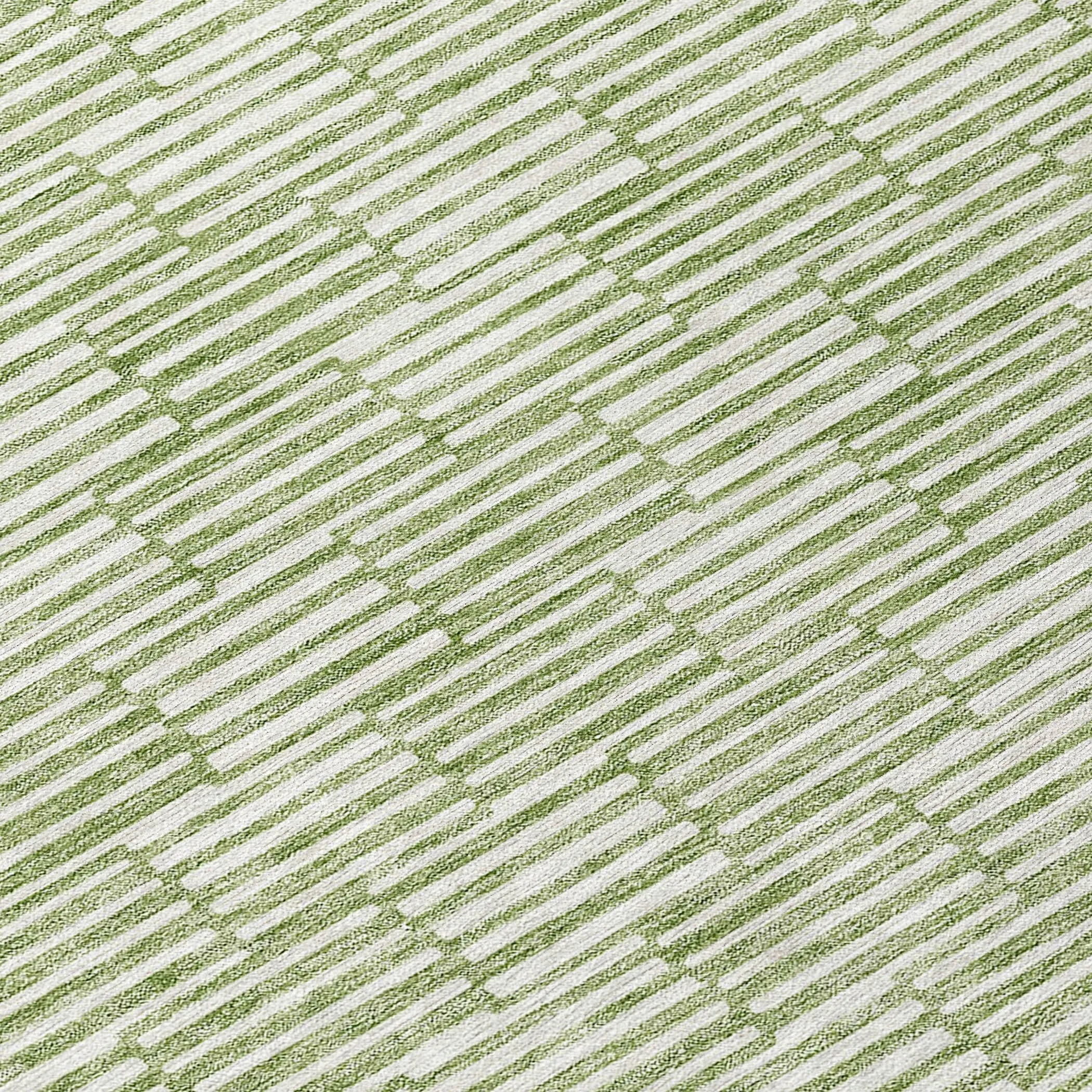 Machine Washable Indoor/ Outdoor Chantille Stripe Blocks Rug
